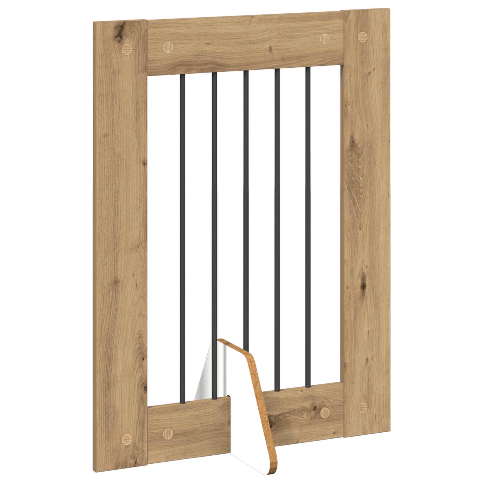 Vrata za pse s postoljem 4 pcs Hrast artisan 60 x 80 cm