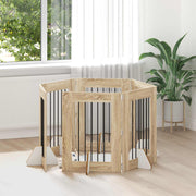 Vrata za pse s postoljem 6 pcs Hrast sonoma 60 x 80 cm