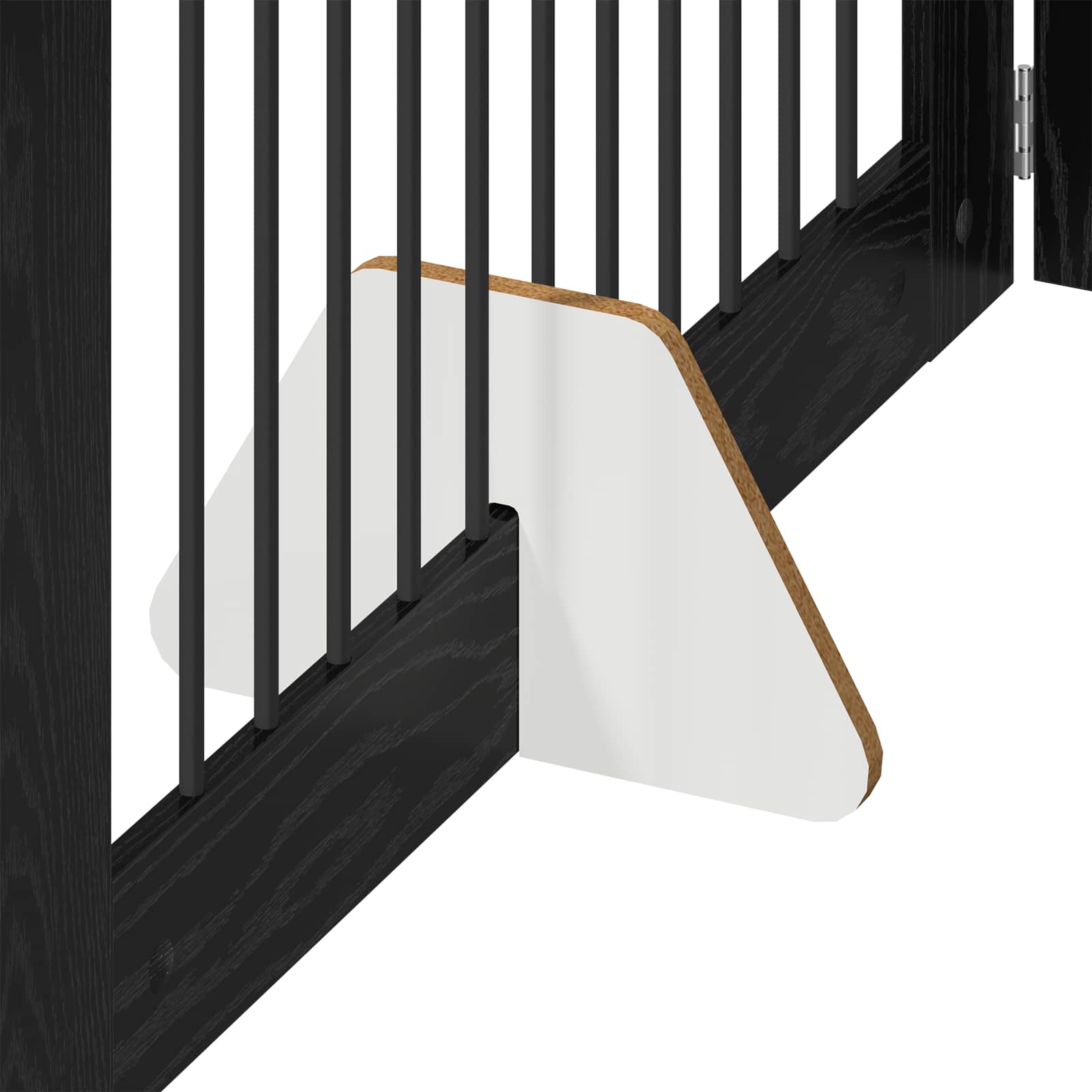 Vrata za pse s postoljem 2 pcs Crni hrast 100 x 60 cm