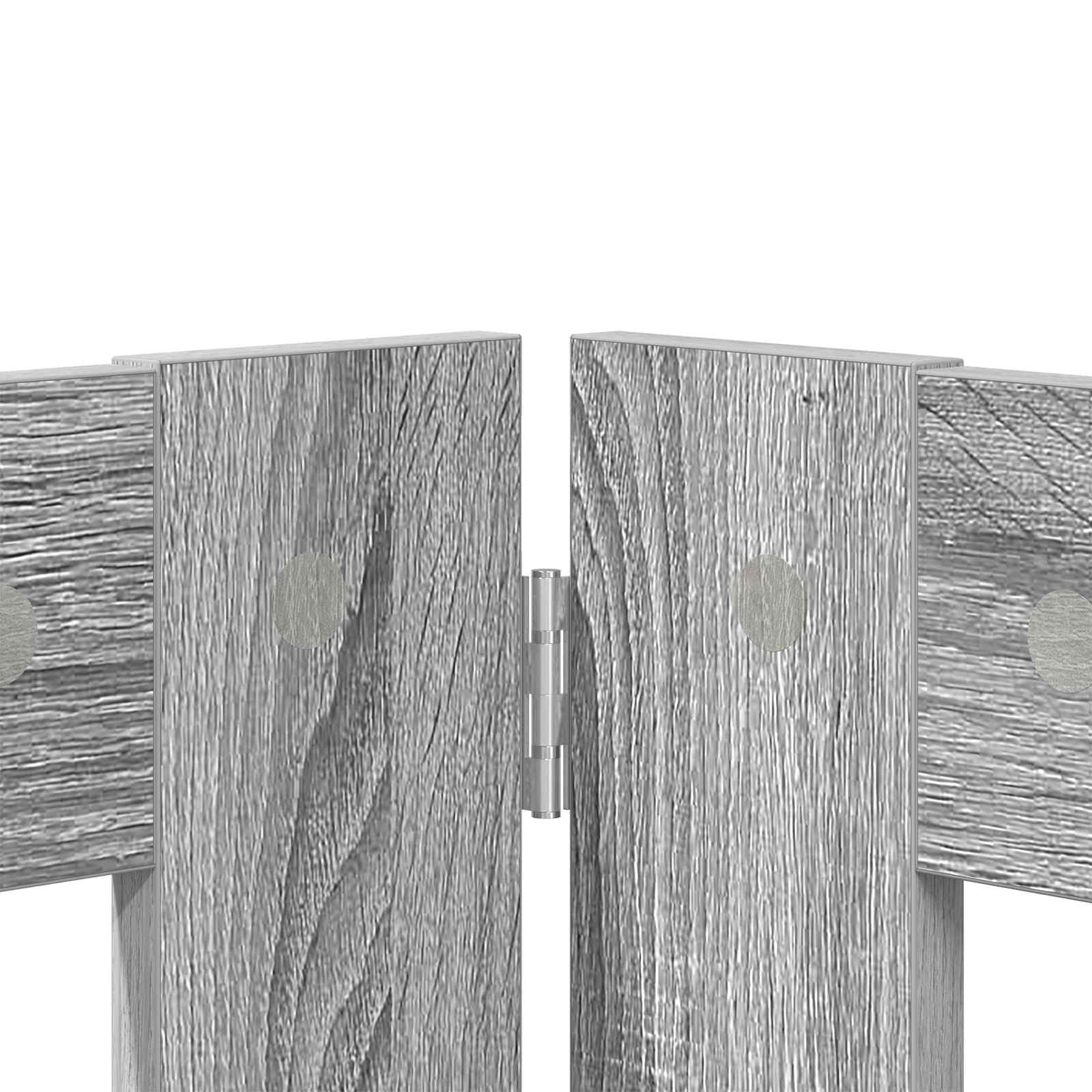 Vrata za pse s postoljem 2 pcs Siva sonoma 100 x 60 cm