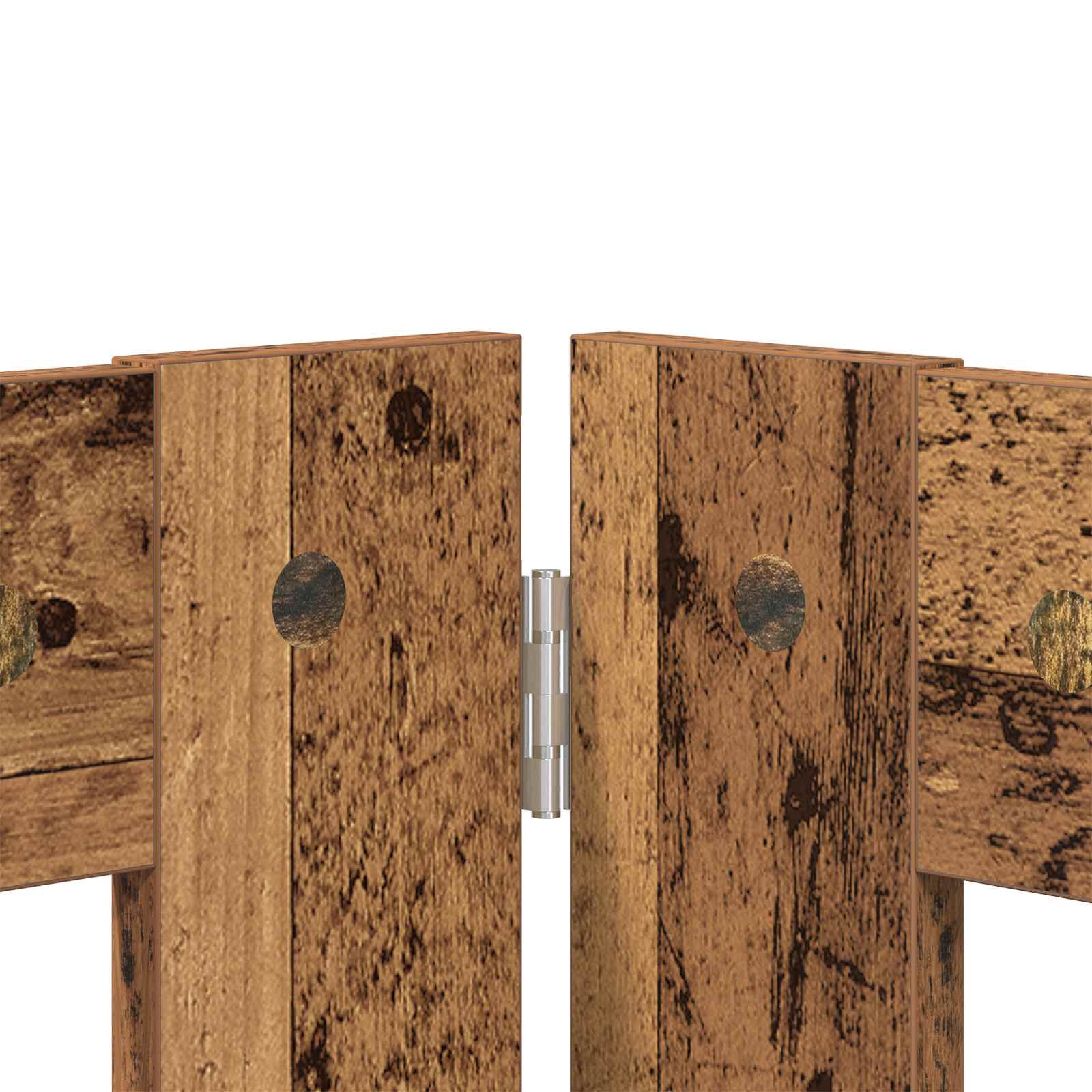 Vrata za pse s postoljem 2 pcs Staro drvo 100 x 60 cm