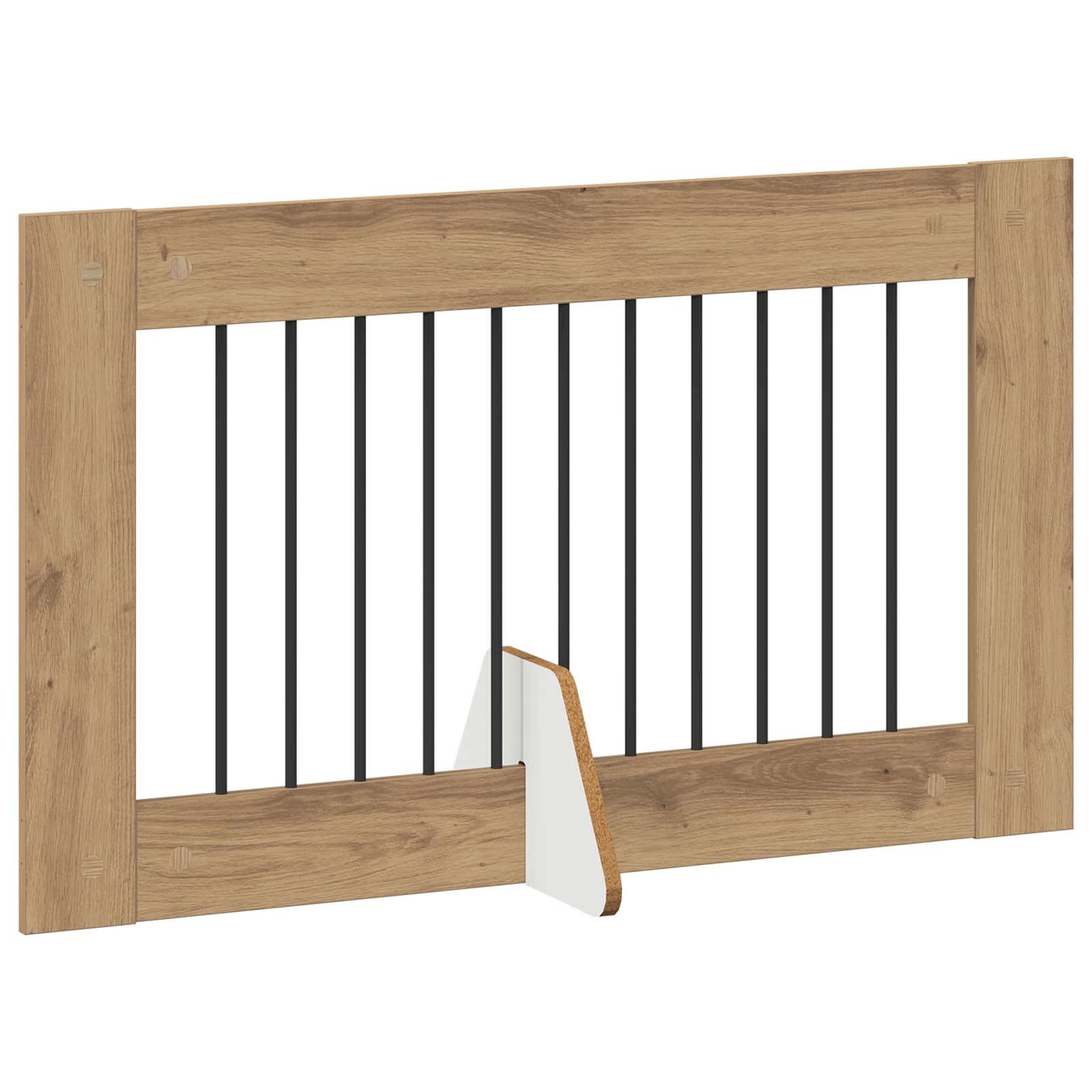 Vrata za pse s postoljem 6 pcs Hrast artisan 100 x 60 cm