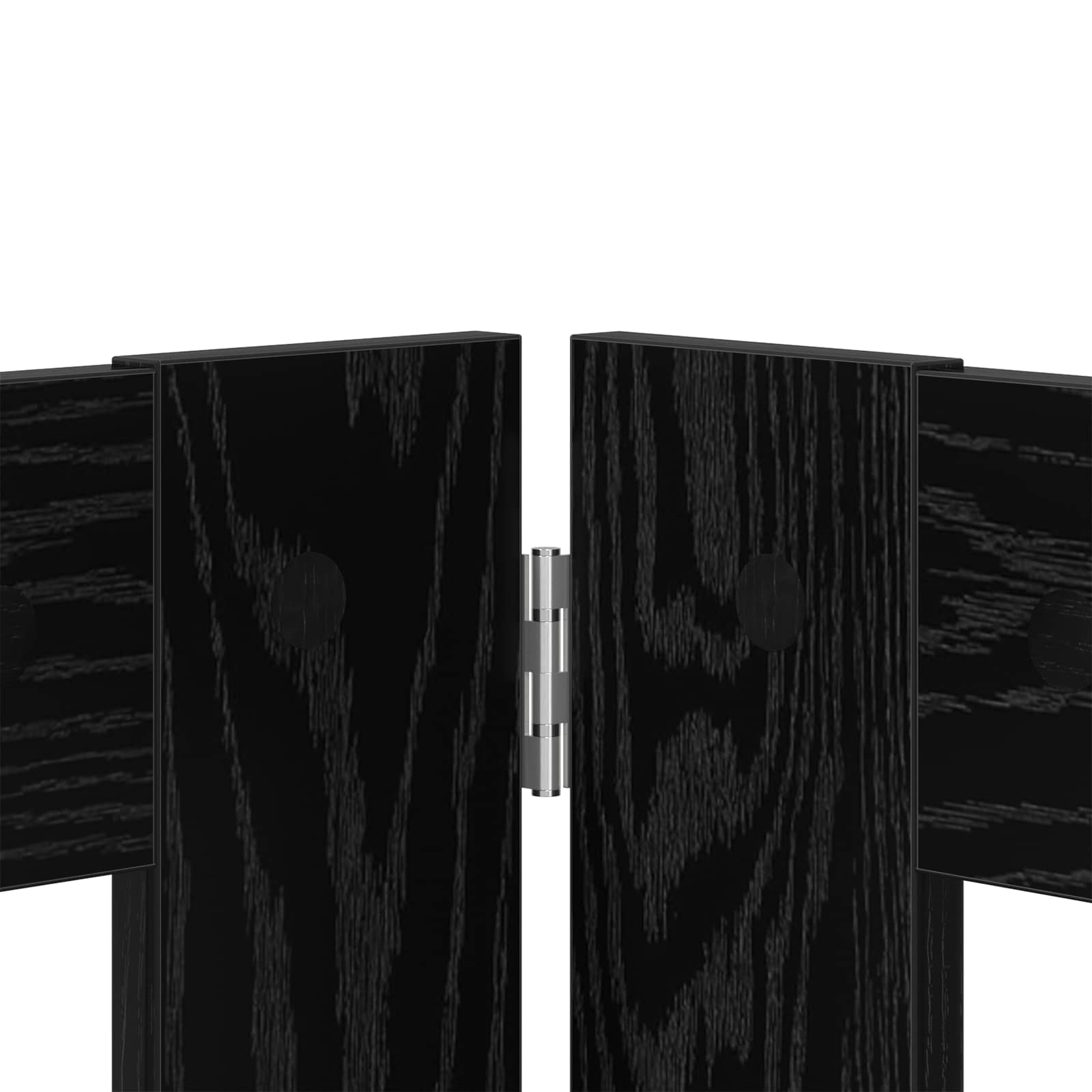 Vrata za pse s postoljem 2 pcs Crni hrast 80 x 60 cm