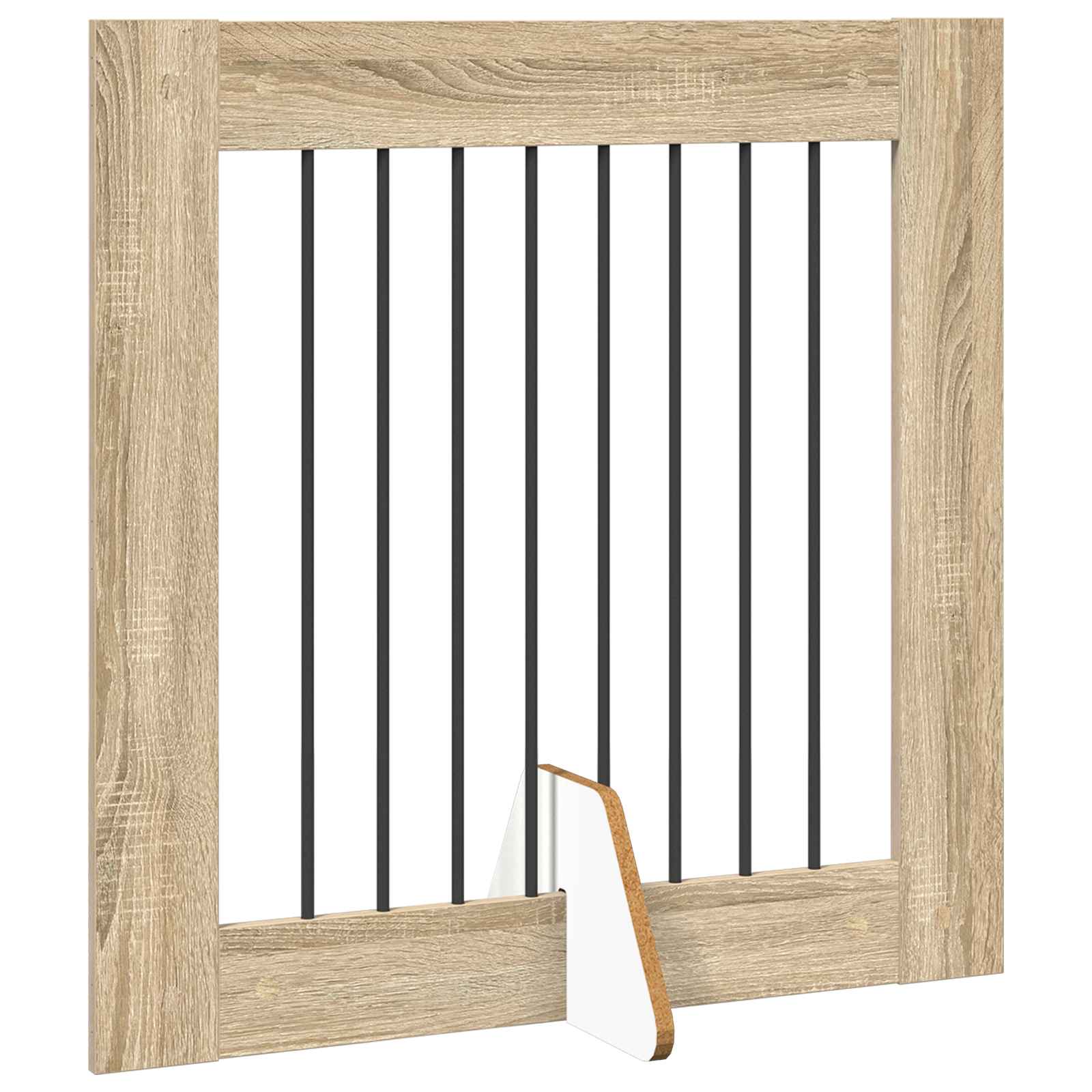 Vrata za pse s postoljem 2 pcs Hrast sonoma 80 x 60 cm