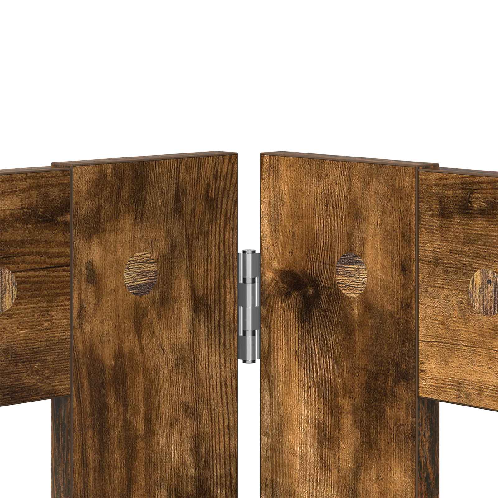 Vrata za pse s postoljem 2 pcs Dimljeni hrast 80 x 60 cm