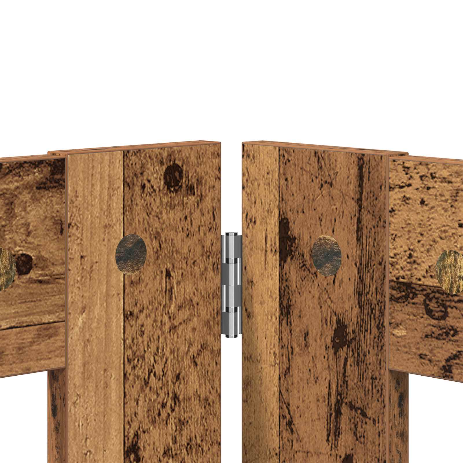 Vrata za pse s postoljem 2 pcs Staro drvo 80 x 60 cm