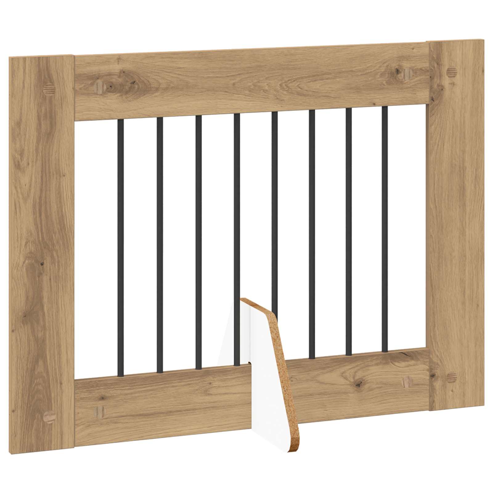 Vrata za pse s postoljem 2 pcs Hrast artisan 80 x 60 cm