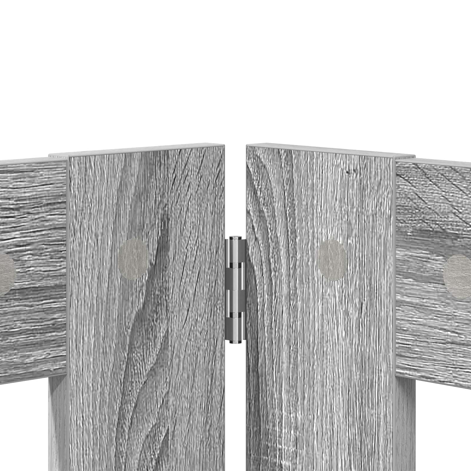 Vrata za pse s postoljem 4 pcs Siva sonoma 80 x 60 cm