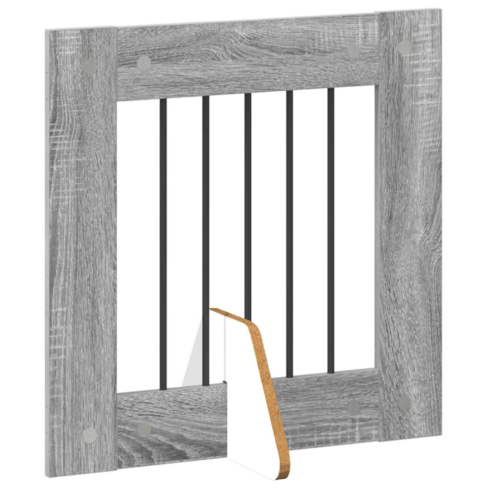 Vrata za pse s postoljem 2 pcs Siva sonoma 60 x 60 cm