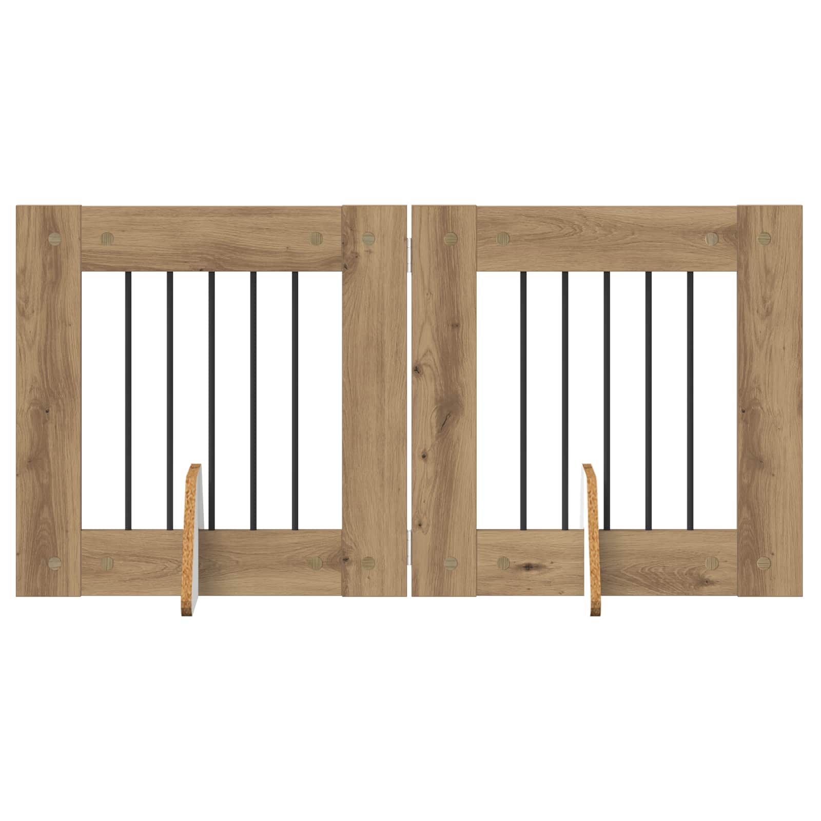 Vrata za pse s postoljem 2 pcs Hrast artisan 60 x 60 cm