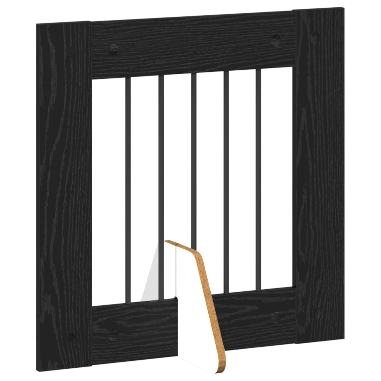 Vrata za pse s postoljem 4 pcs Crni hrast 60 x 60 cm