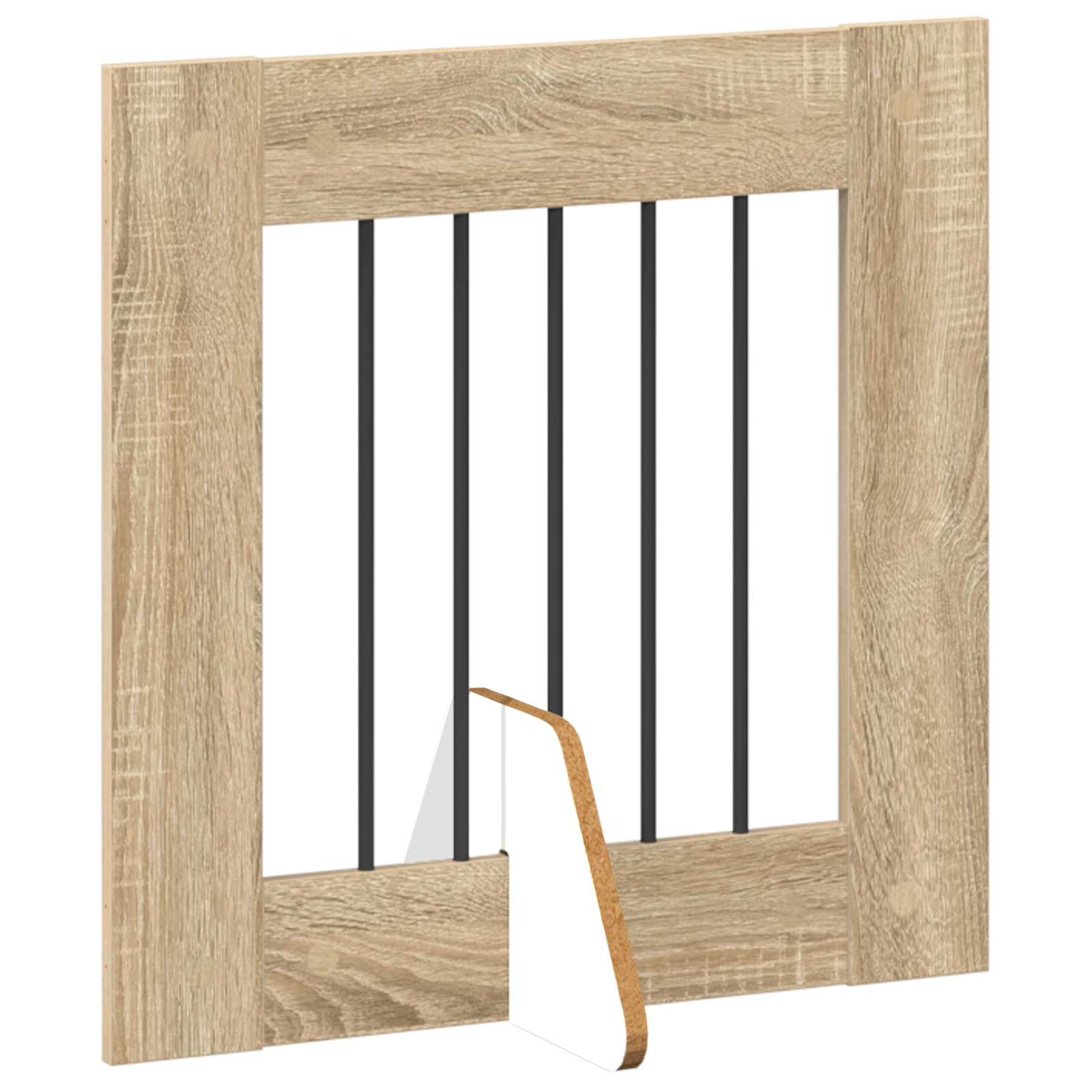 Vrata za pse s postoljem 6 pcs Hrast sonoma 60 x 60 cm