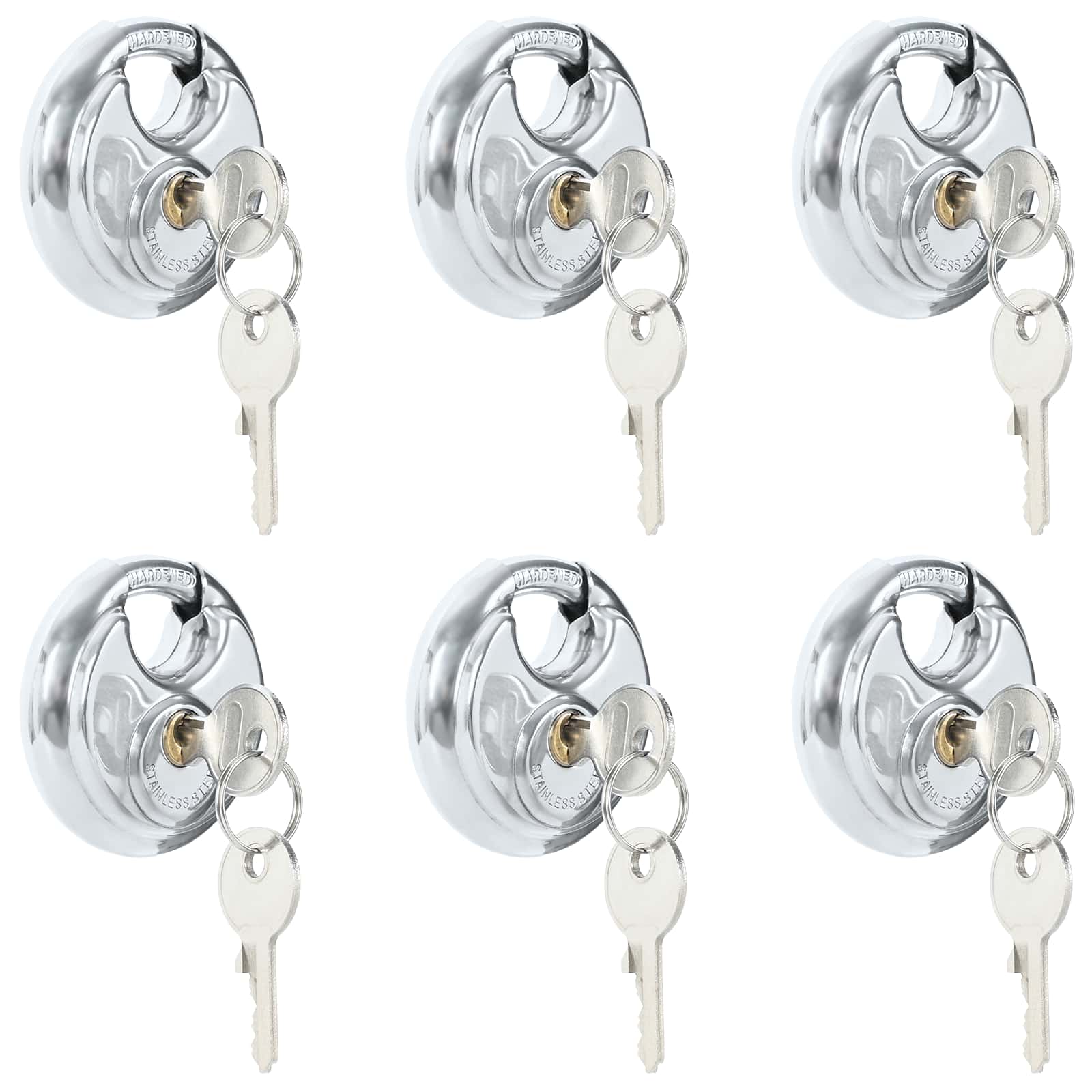 Brave sa ključevima 6 pcs Srebrno 7 x 2.4 x 7 cm