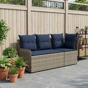 Vrtni naslonjač sa kutnim kaučem 2 Komad Siva i tamnoplava