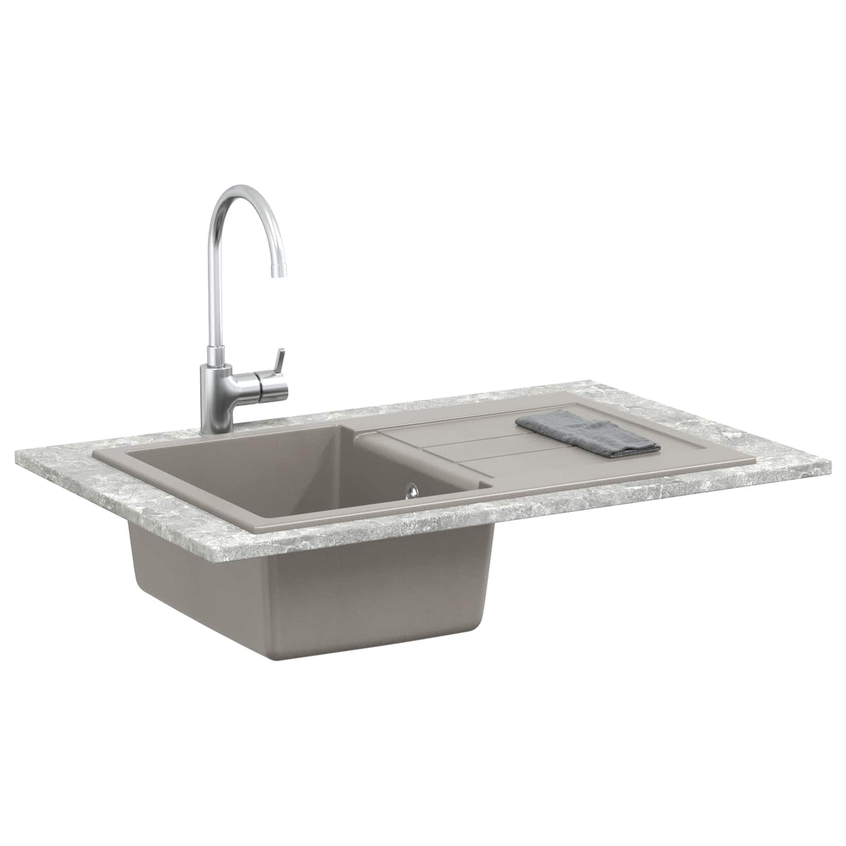 Umivaonik Siva 780 x 500 mm 80% kvarc i 20% smola