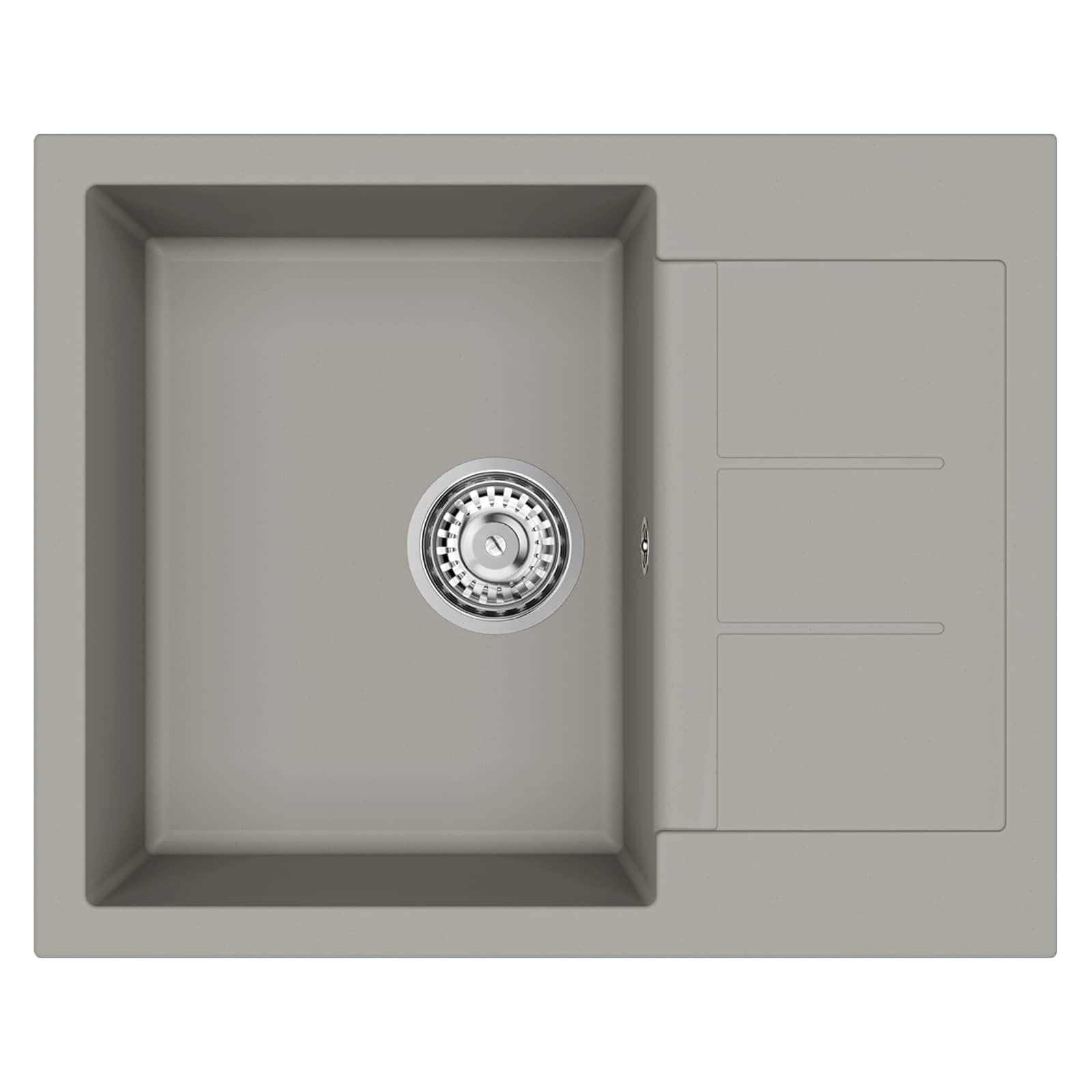 Umivaonik Siva 620 x 500 mm 80% kvarc i 20% smola