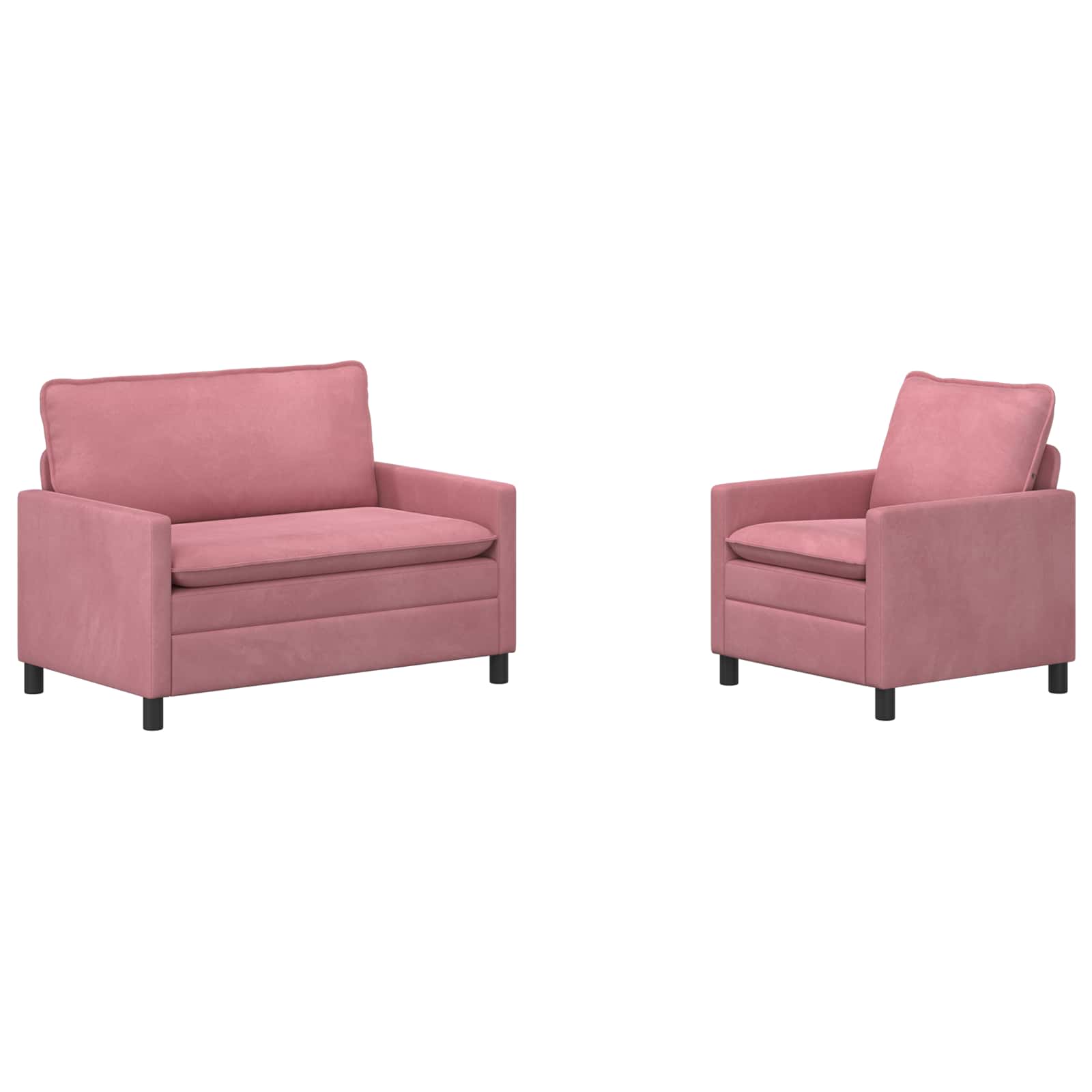 Set sofe 2 pcs Ružičasta Baršun