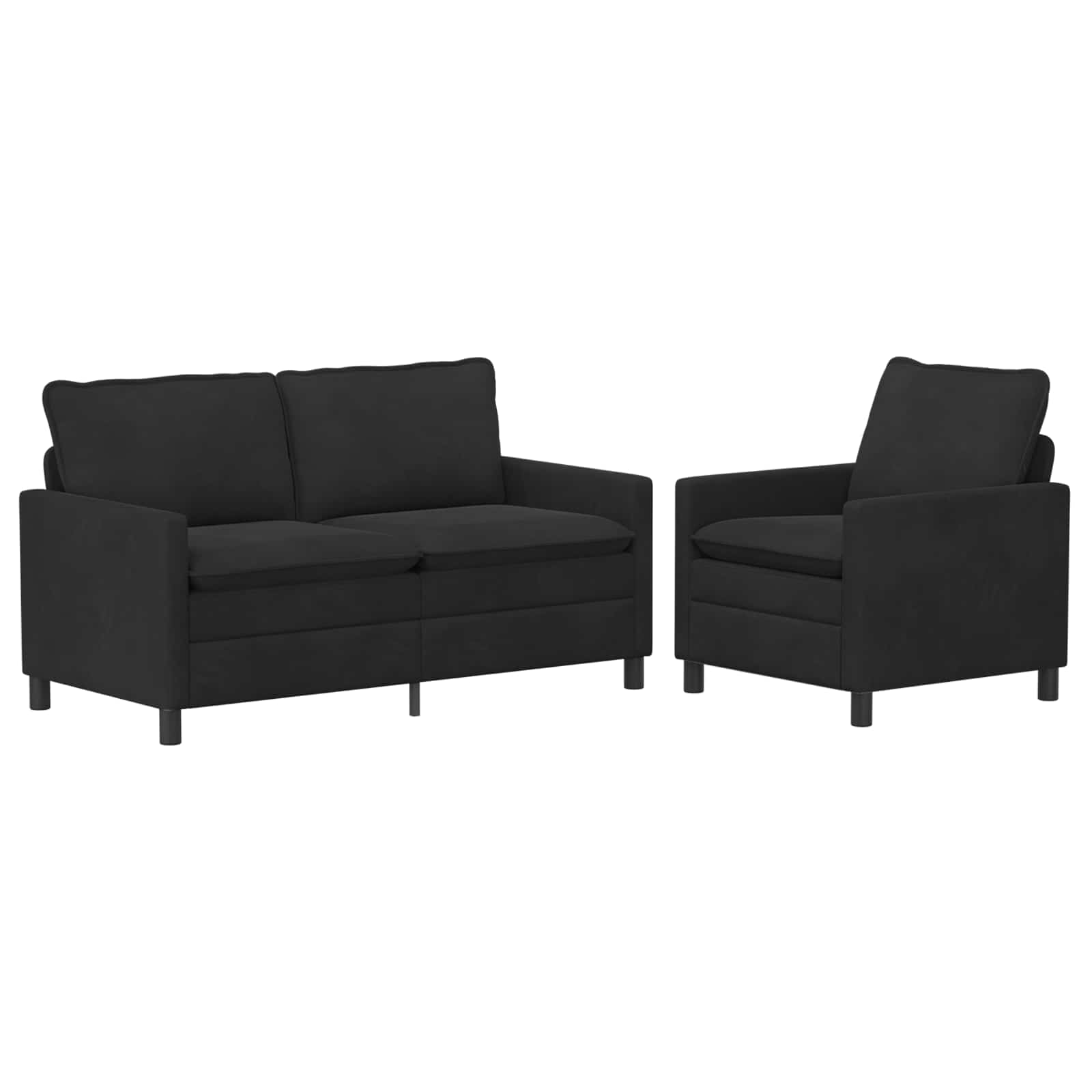 Set sofe 2 pcs Crna Baršun
