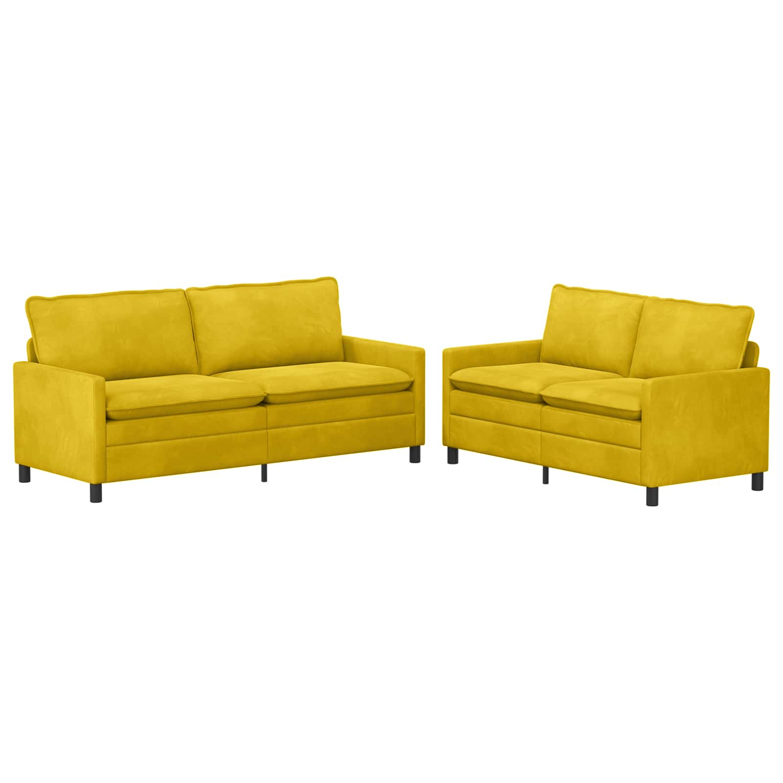 Set sofe 2 pcs Žuta Baršun