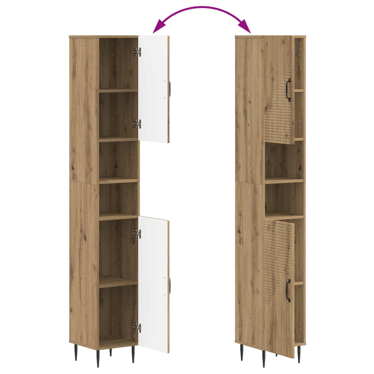 Set za kupaonicu od 3 dijela HAARLEM Hrast artisan
