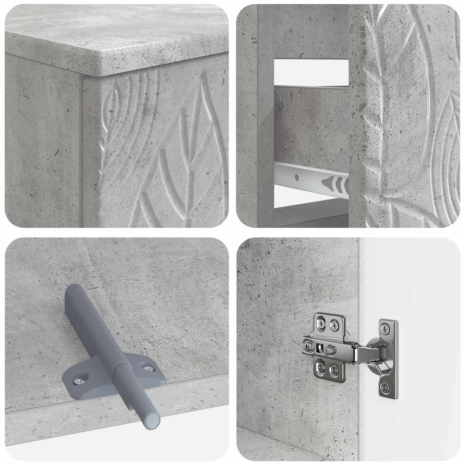 Set kupaonskih ormara od 2 dijela DELFT Betonska siva