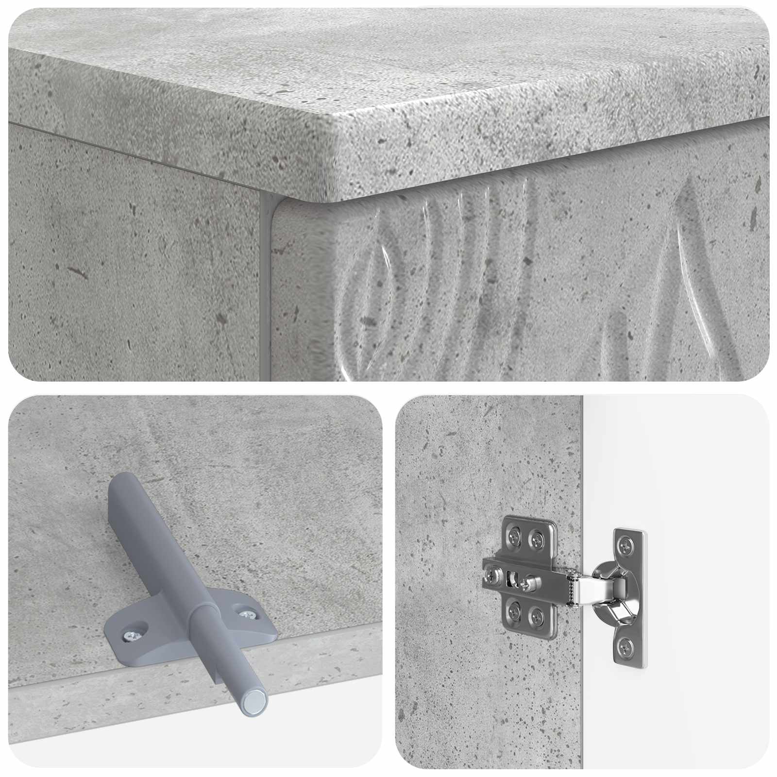 Set kupaonskih ormara od 2 dijela DELFT Betonska siva