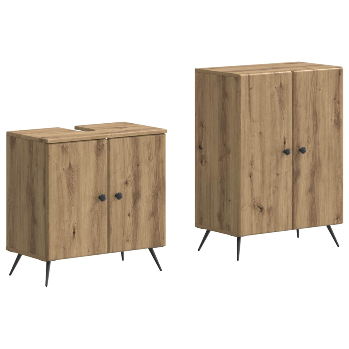 Set kupaonskih ormara od 2 dijela BREDA Hrast artisan