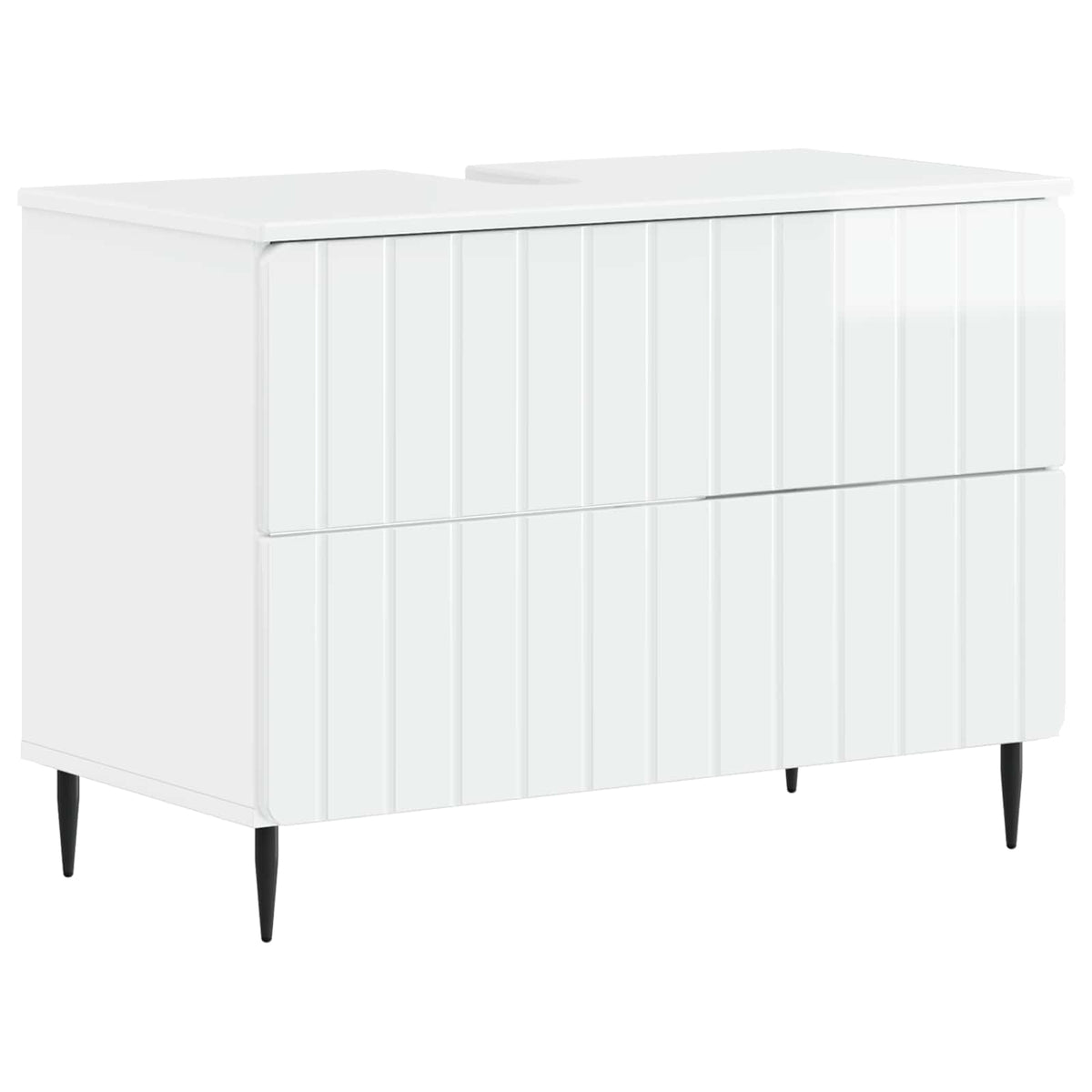 Set kupaonskih ormara od 2 dijela ZWOLLE Bijela visokog sjaja