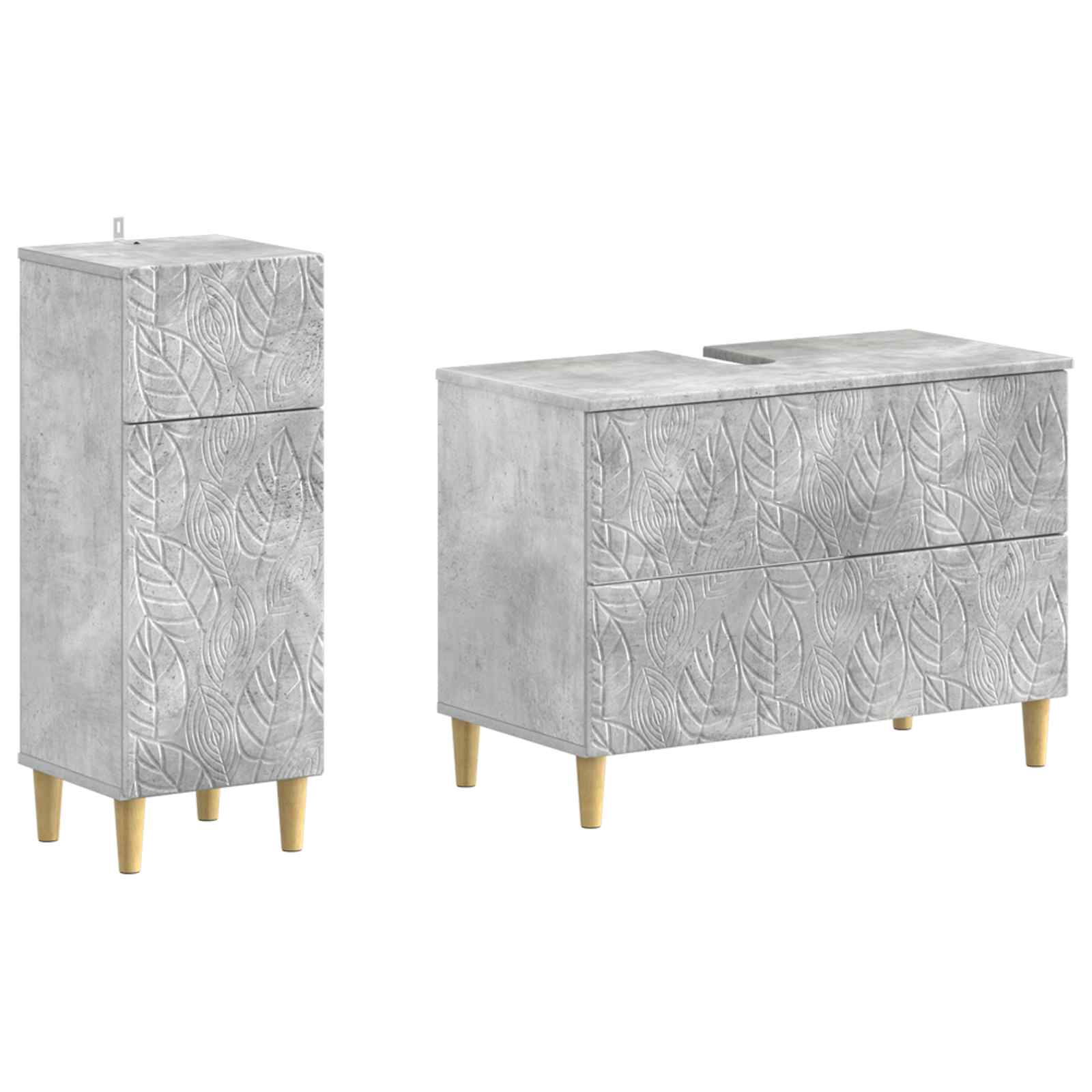 Set kupaonskih ormara od 2 dijela DELFT Betonska siva