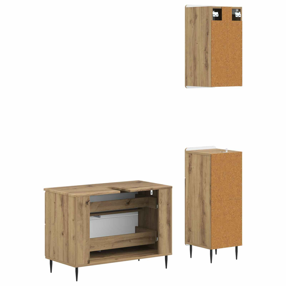 Set za kupaonicu od 3 dijela ZWOLLE Hrast artisan