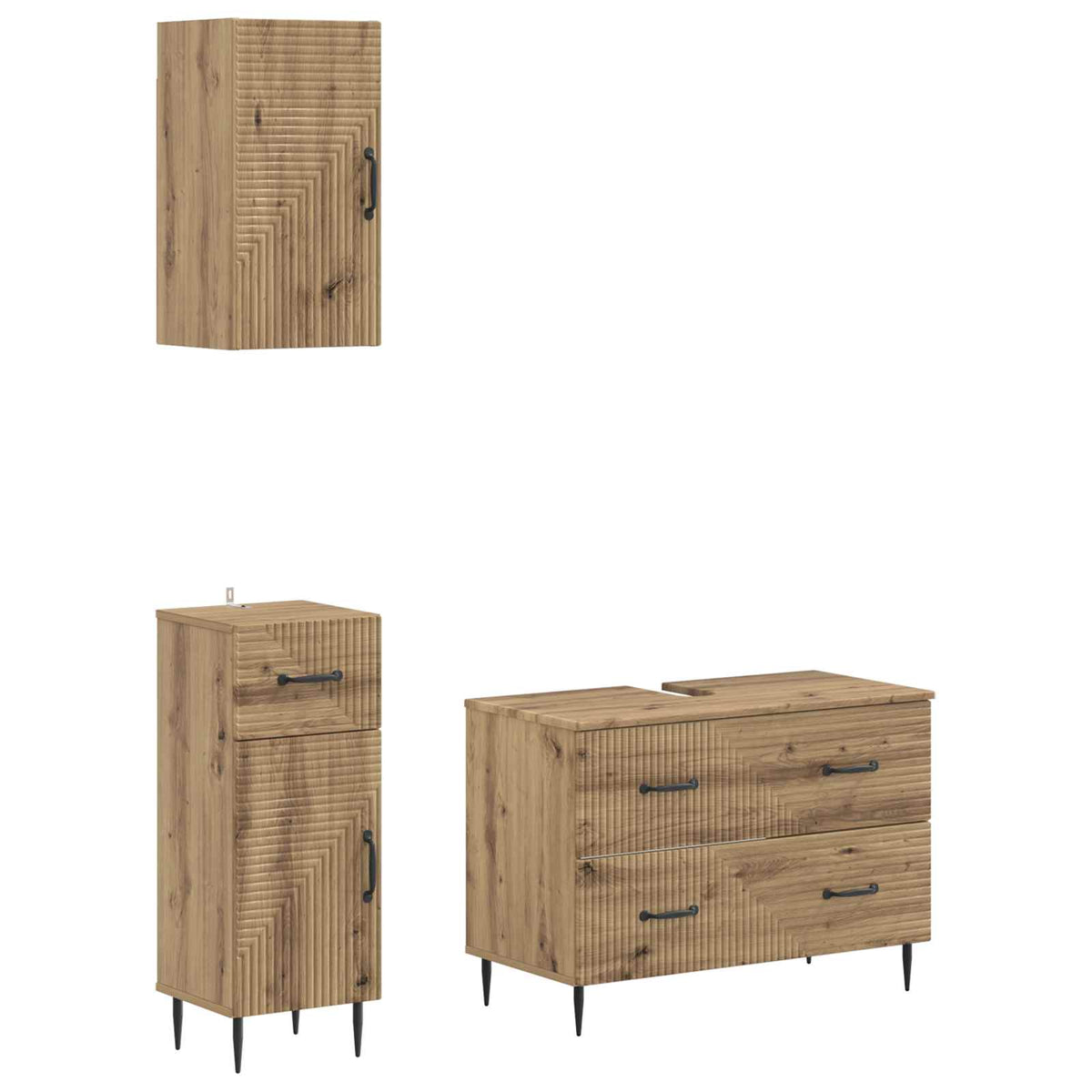Set za kupaonicu od 3 dijela HAARLEM Hrast artisan