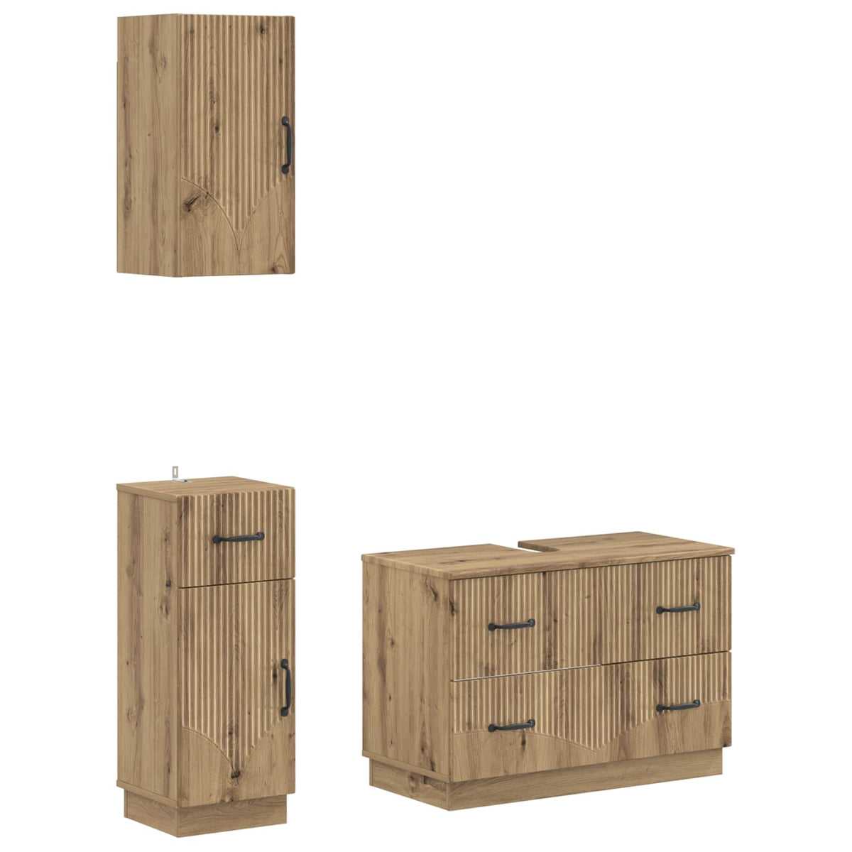 Set za kupaonicu od 3 dijela HOORN Hrast artisan