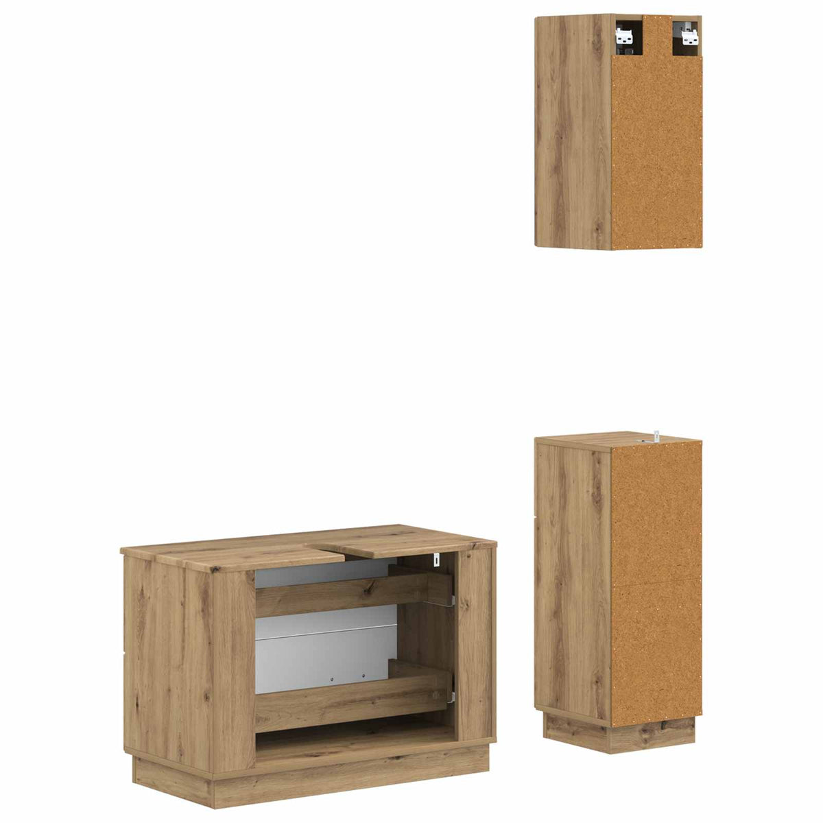 Set za kupaonicu od 3 dijela HOORN Hrast artisan