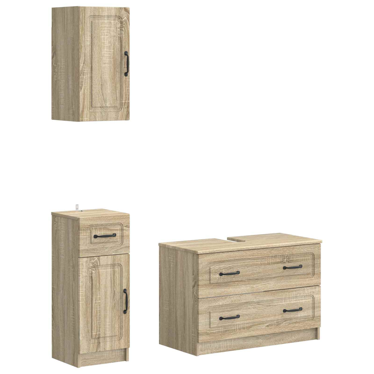 Set za kupaonicu od 3 dijela UTRECHT Hrast sonoma