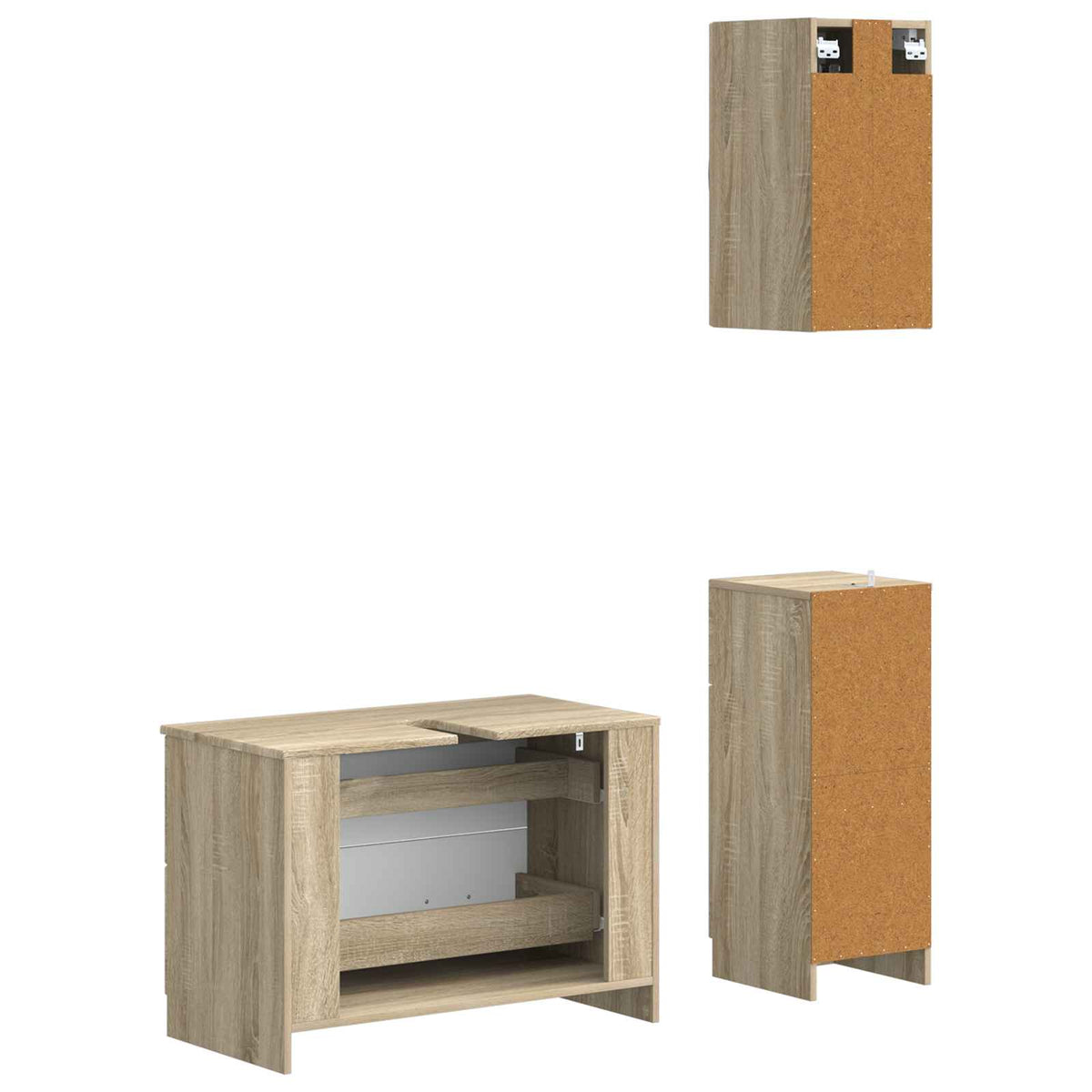 Set za kupaonicu od 3 dijela UTRECHT Hrast sonoma