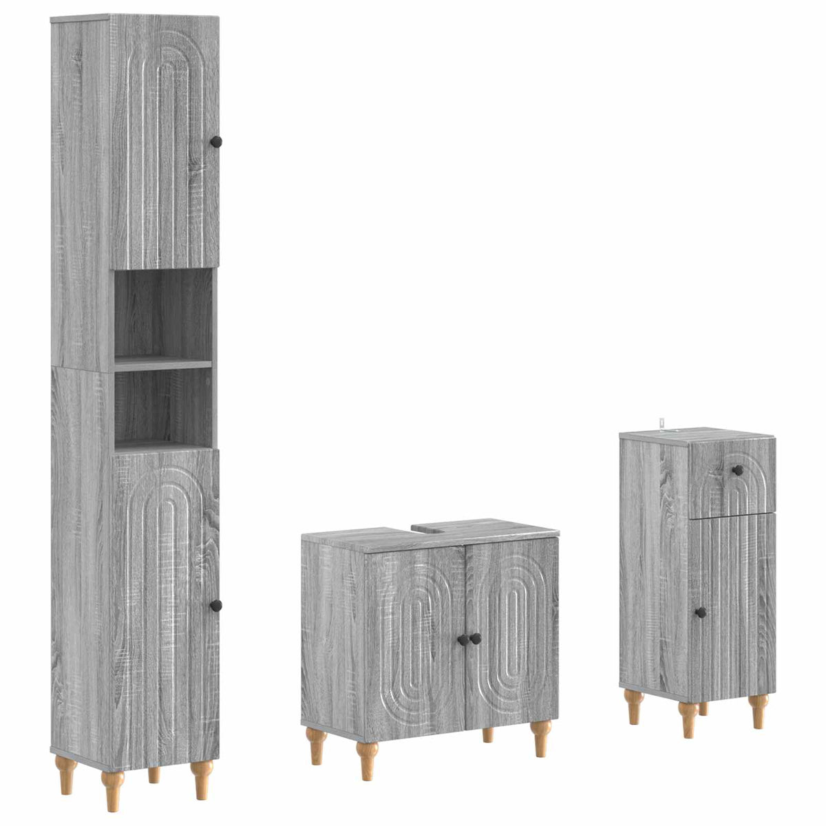 Set za kupaonicu od 3 dijela ALKMAAR Konstruirano drvo