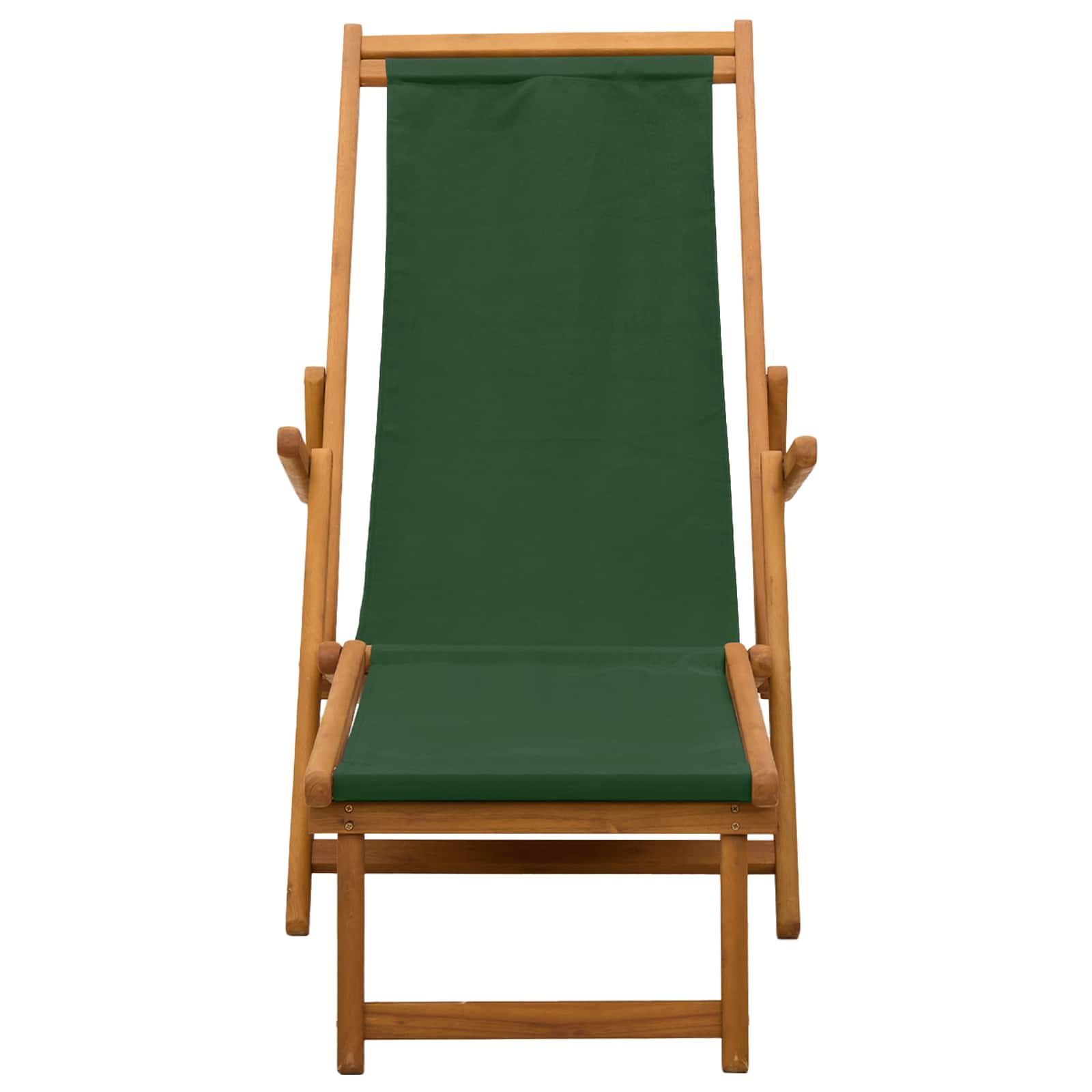 Sklopiva ležaljka za sunčanje 2 pcs 3 Pozicija Zelena