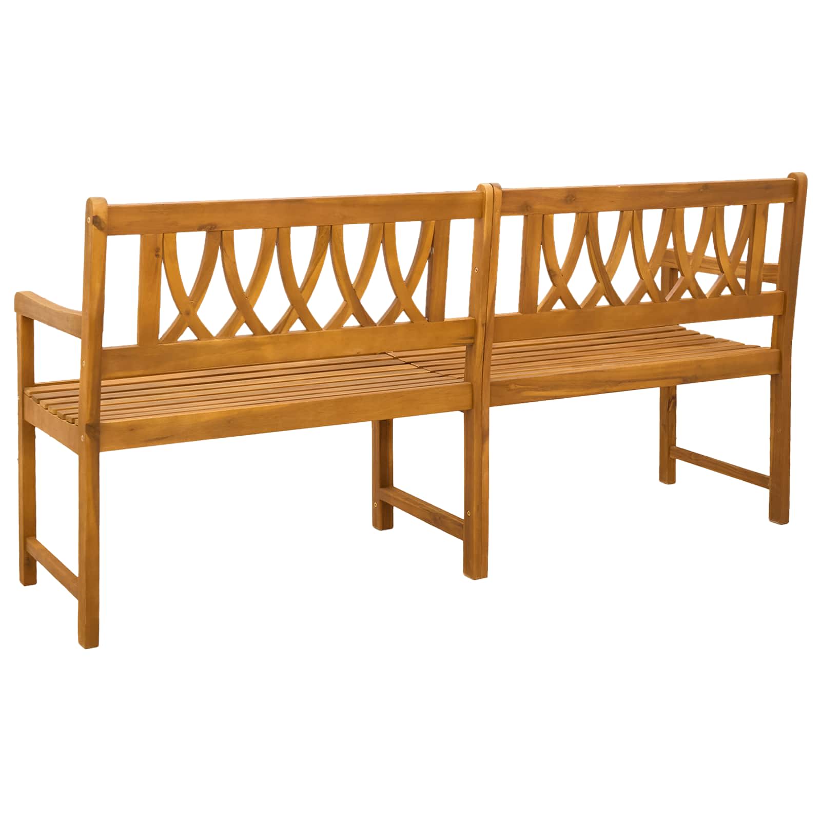 Vanjska klupa Prirodna 180 x 55,5 x 90 cm Čvrsto drvo akacije
