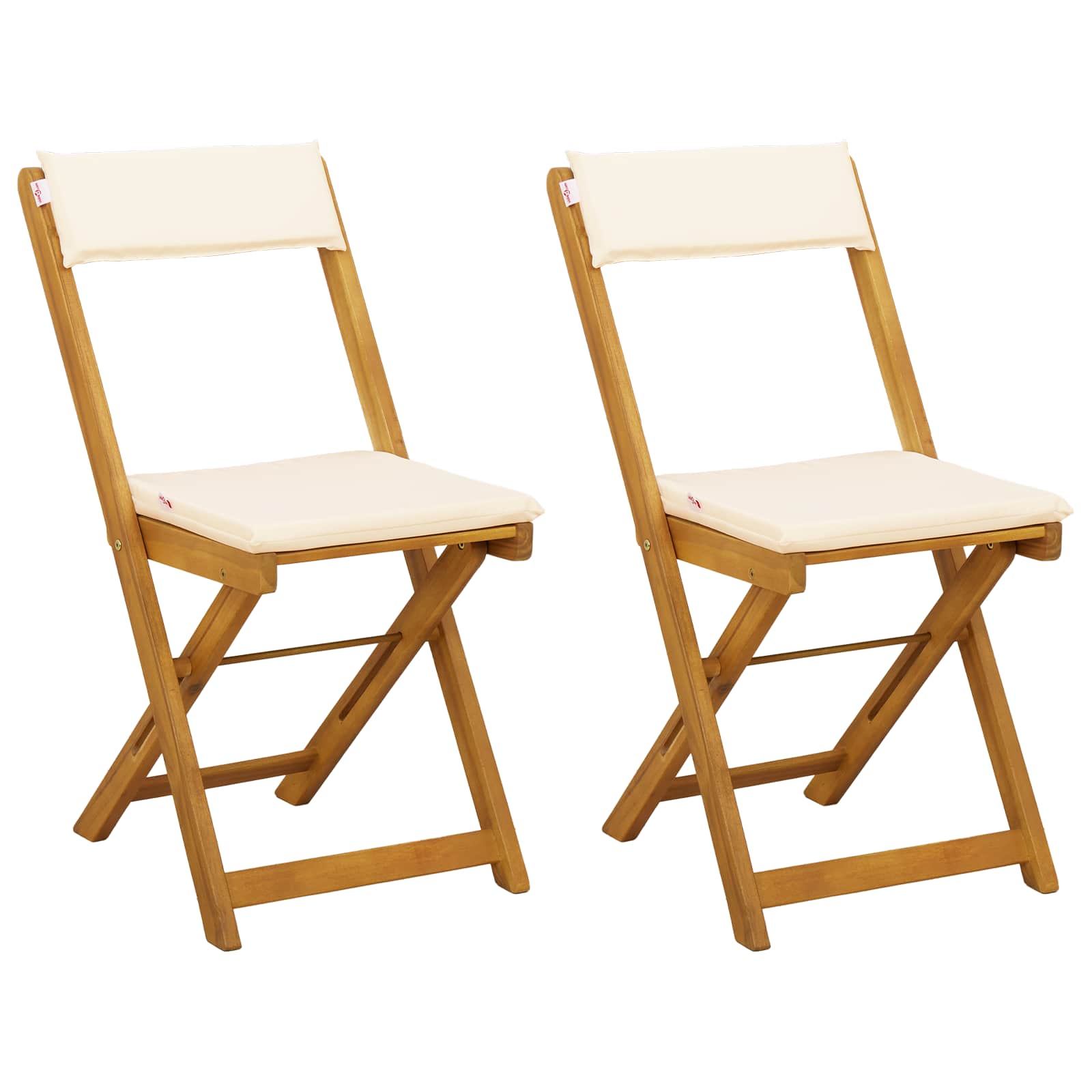 Vanjske bistro stolice 2 pcs Krem bijela 40 x 53 x 80 cm