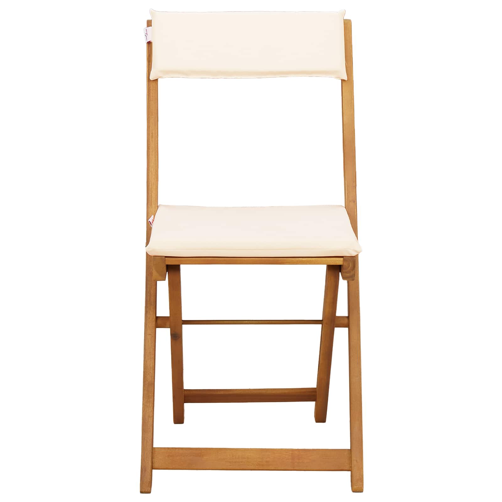 Vanjske bistro stolice 2 pcs Krem bijela 40 x 53 x 80 cm