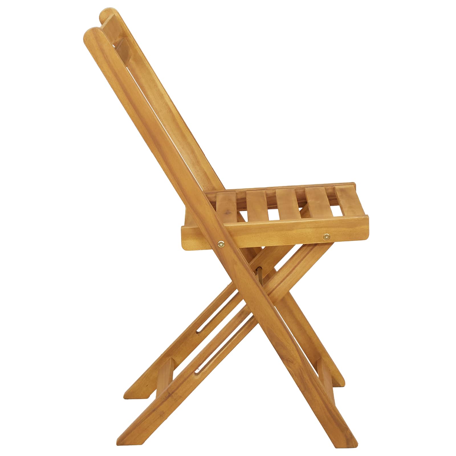Sklopive Vrtne Stolice 4 pcs Prirodna 40 x 53 x 80 cm