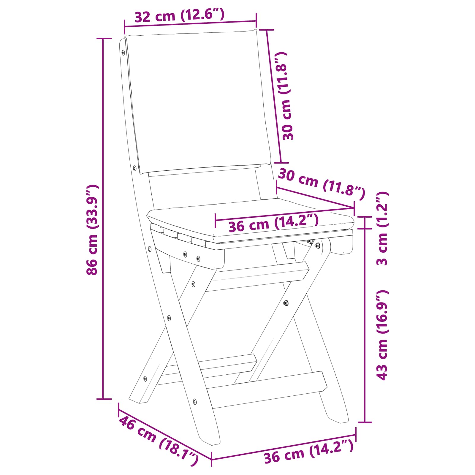 Vanjske bistro stolice 2 pcs Tamnosiva 38 x 46 x 85 cm