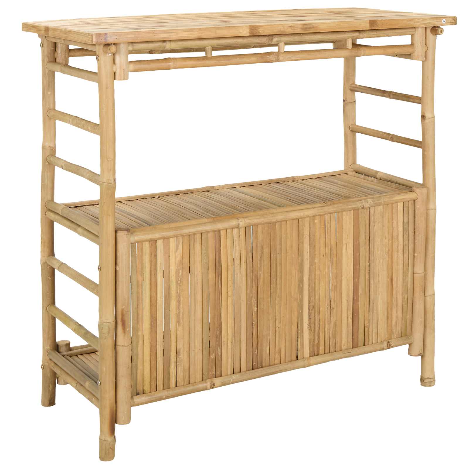 Vanjski bar stol s pohranom Prirodna 110 x 50 x 105 cm Bambus