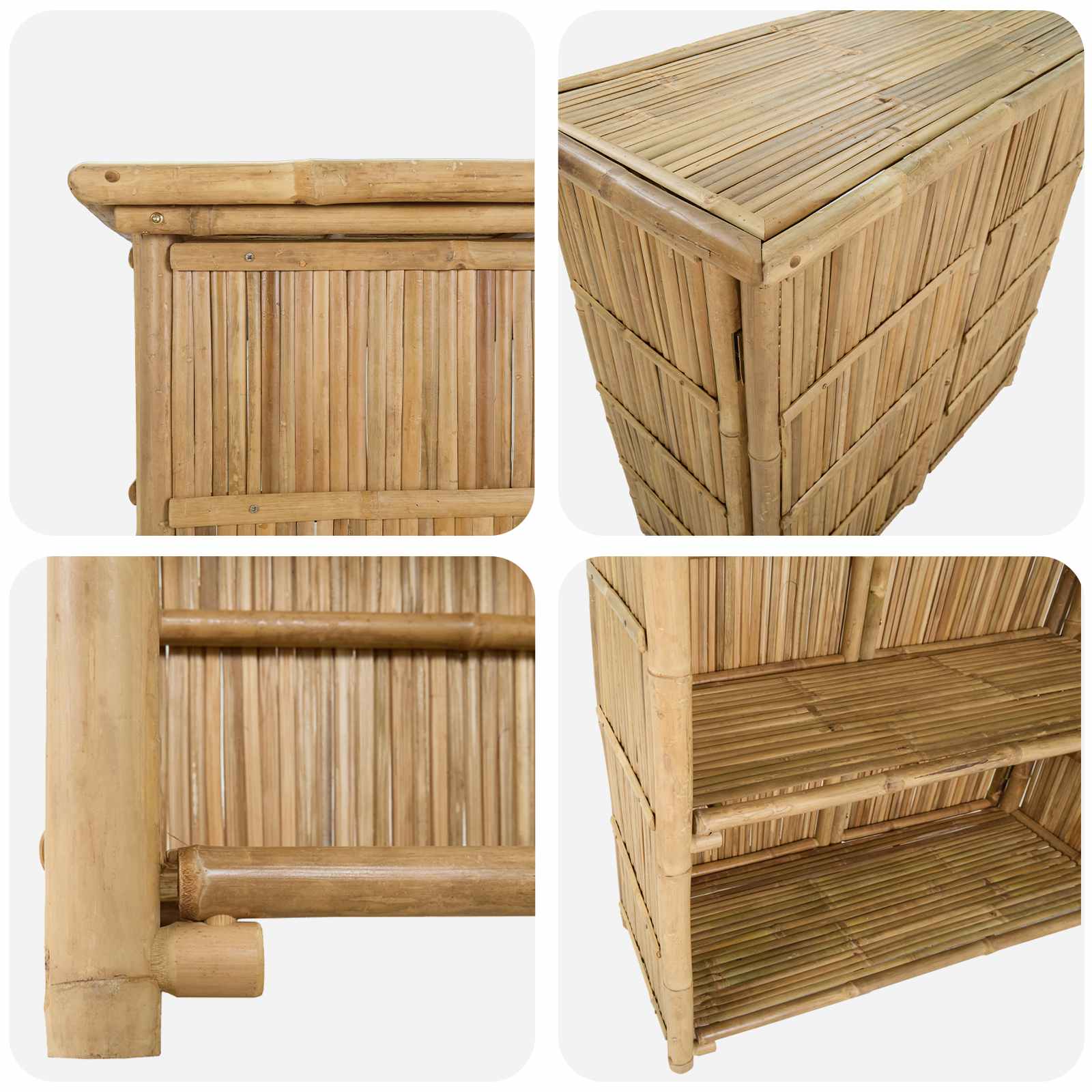 Vanjski bar stol Prirodna 115 x 55 x 105 cm Bambus