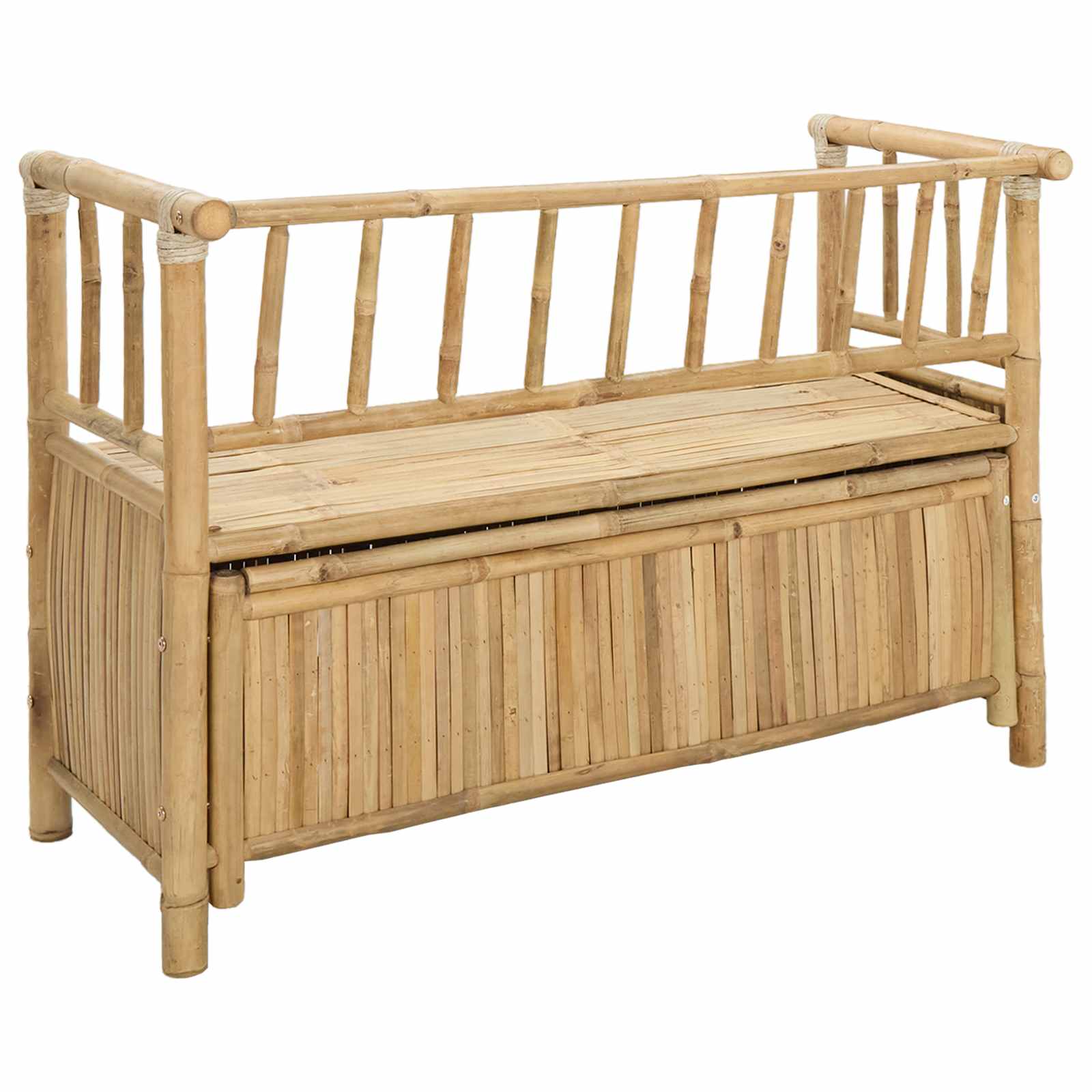 Klupa za vrtno skladištenje 110 x 47 x 80 cm Bambus Prirodna