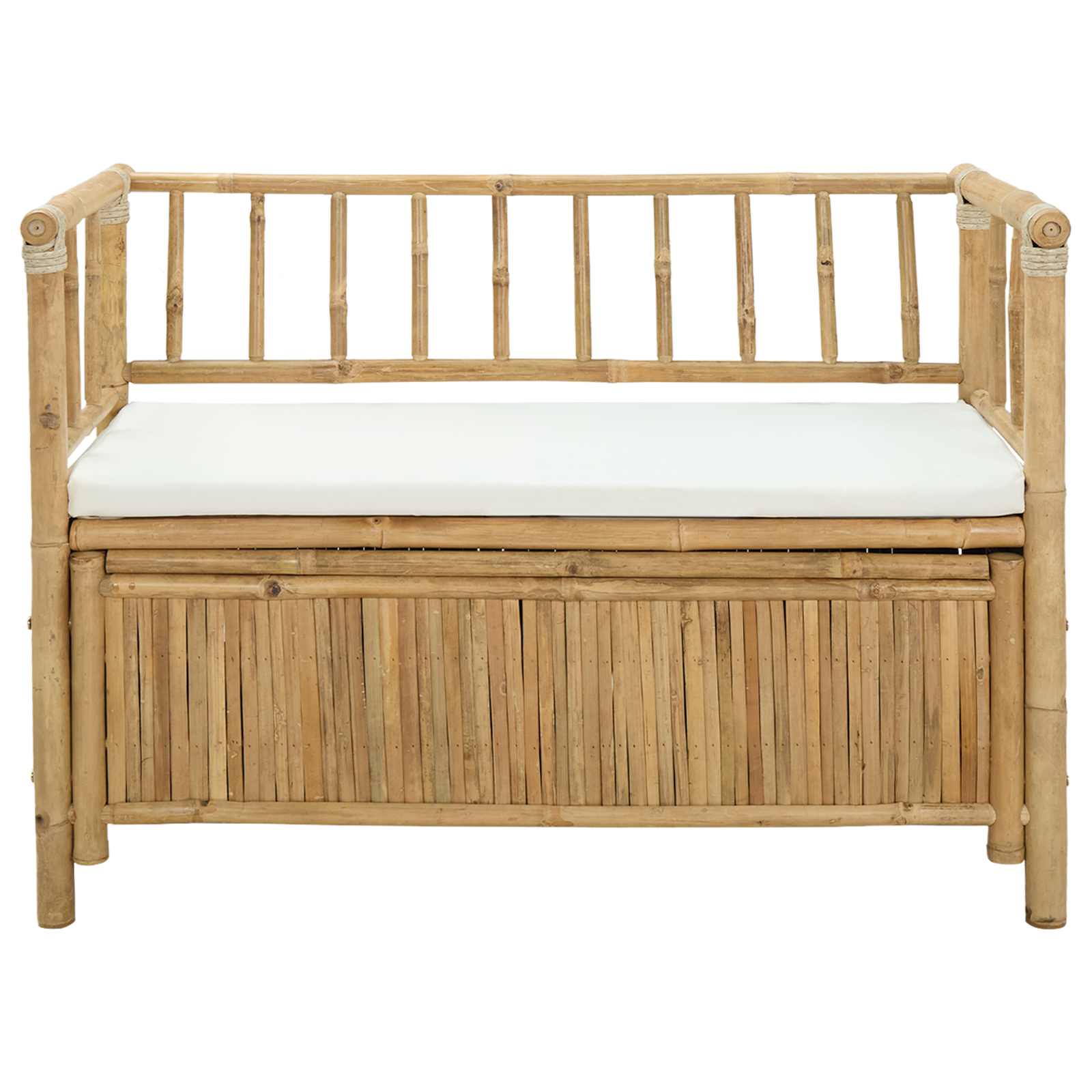 Klupa za vrtno skladištenje 110 x 47 x 80 cm Bambus Prirodna