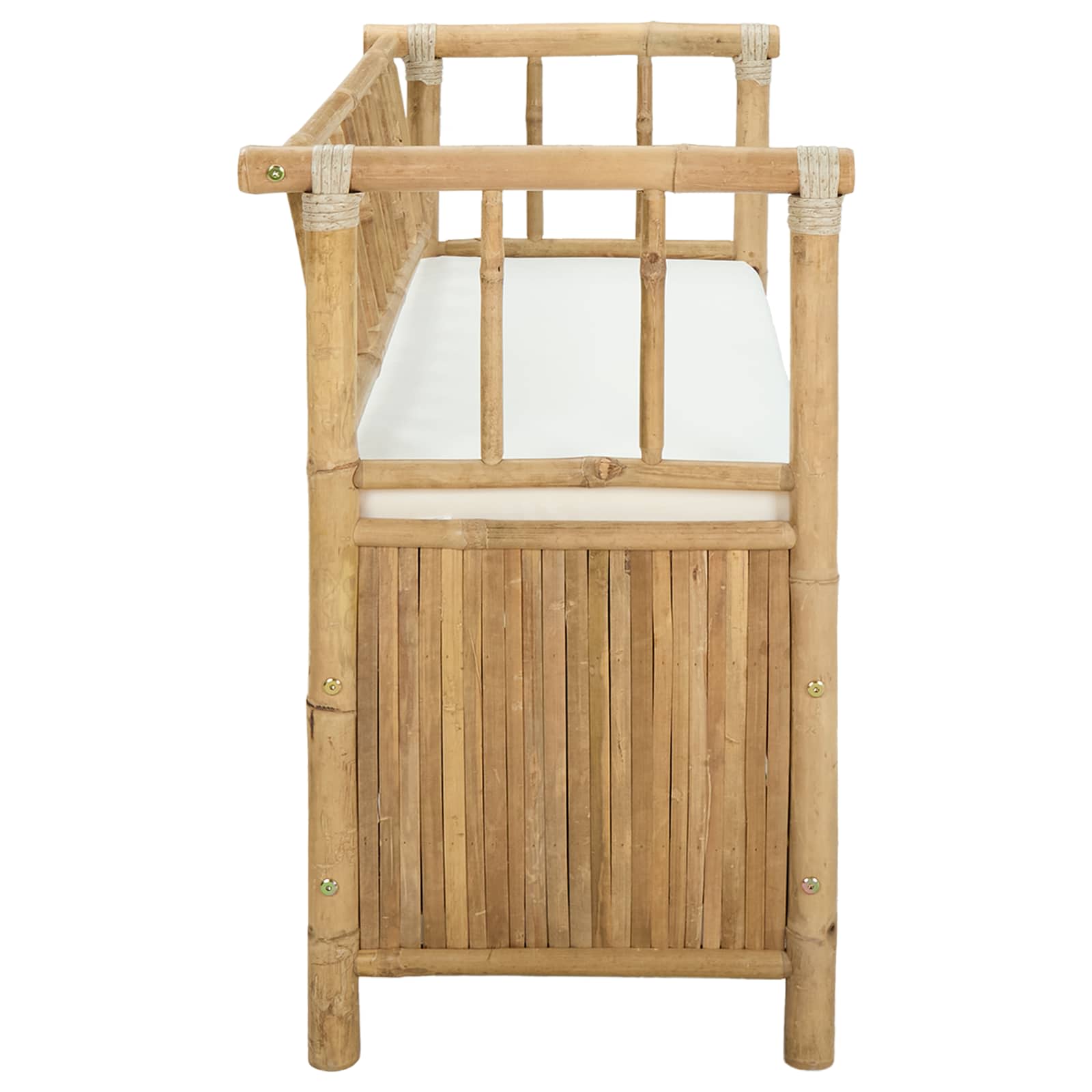 Klupa za vrtno skladištenje 110 x 47 x 80 cm Bambus Prirodna