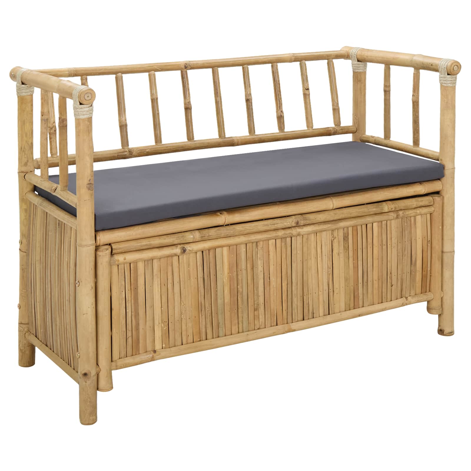 Klupa za vrtno skladištenje 110 x 47 x 80 cm Bambus Prirodna