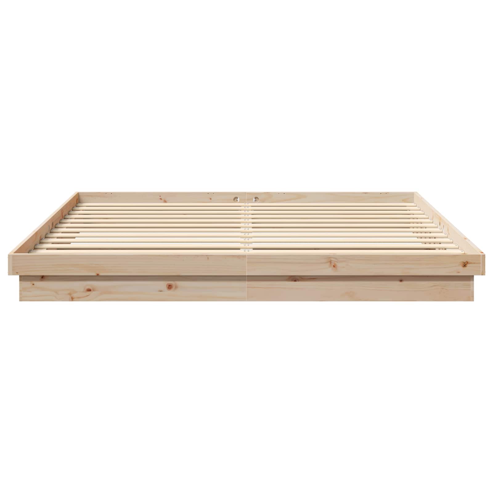 Krevetna konstrukcija Prirodna 200 x 200 cm Čvrsto borovo drvo