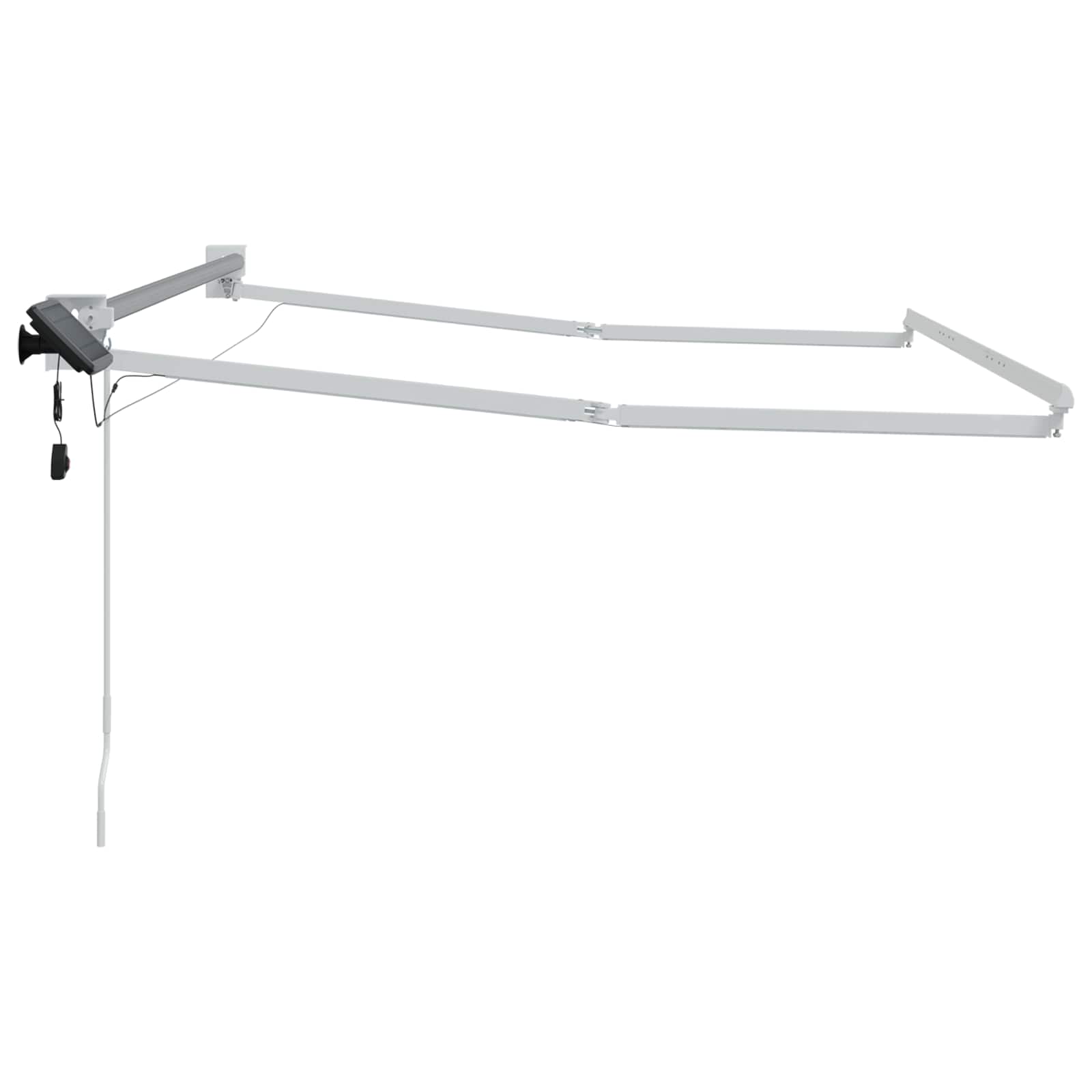 Električni sklopivi okvir tende Bijeli 3,5 x 2 m Aluminij